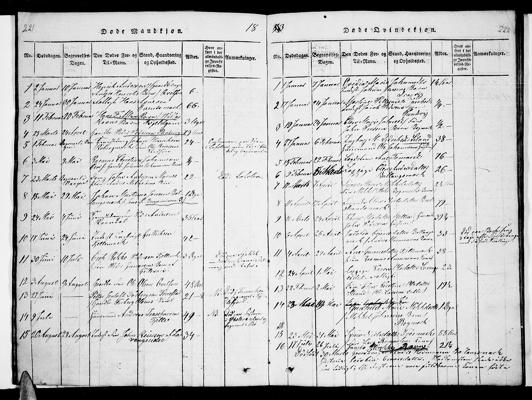 Ministerialprotokoller, klokkerbøker og fødselsregistre - Nordland, AV/SAT-A-1459/863/L0911: Parish register (copy) no. 863C01, 1821-1858, p. 221-222