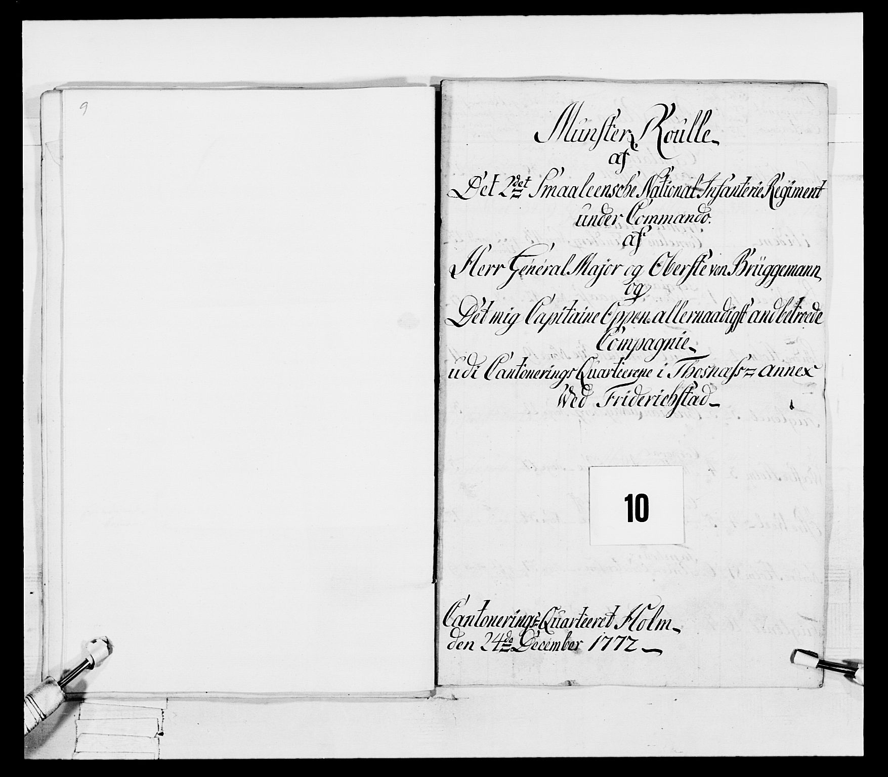 Generalitets- og kommissariatskollegiet, Det kongelige norske kommissariatskollegium, AV/RA-EA-5420/E/Eh/L0054: 2. Smålenske nasjonale infanteriregiment, 1769-1776, p. 80