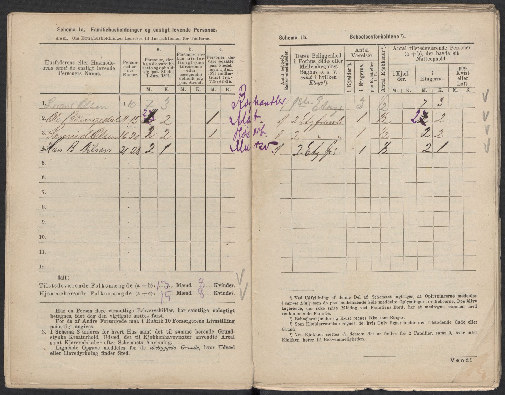 RA, 1891 Census for 1301 Bergen, 1891, p. 7338