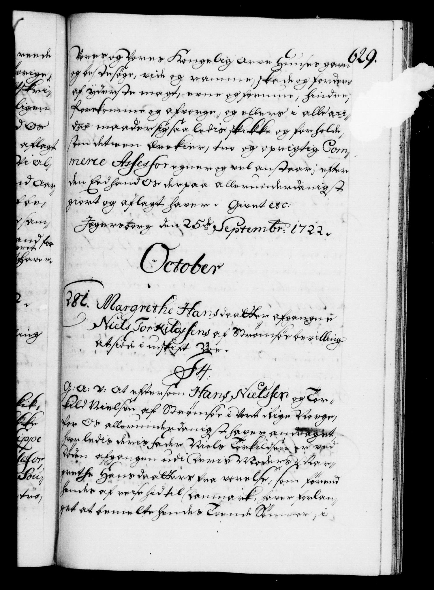 Danske Kanselli 1572-1799, RA/EA-3023/F/Fc/Fca/Fcaa/L0023: Norske registre, 1720-1722, p. 629a