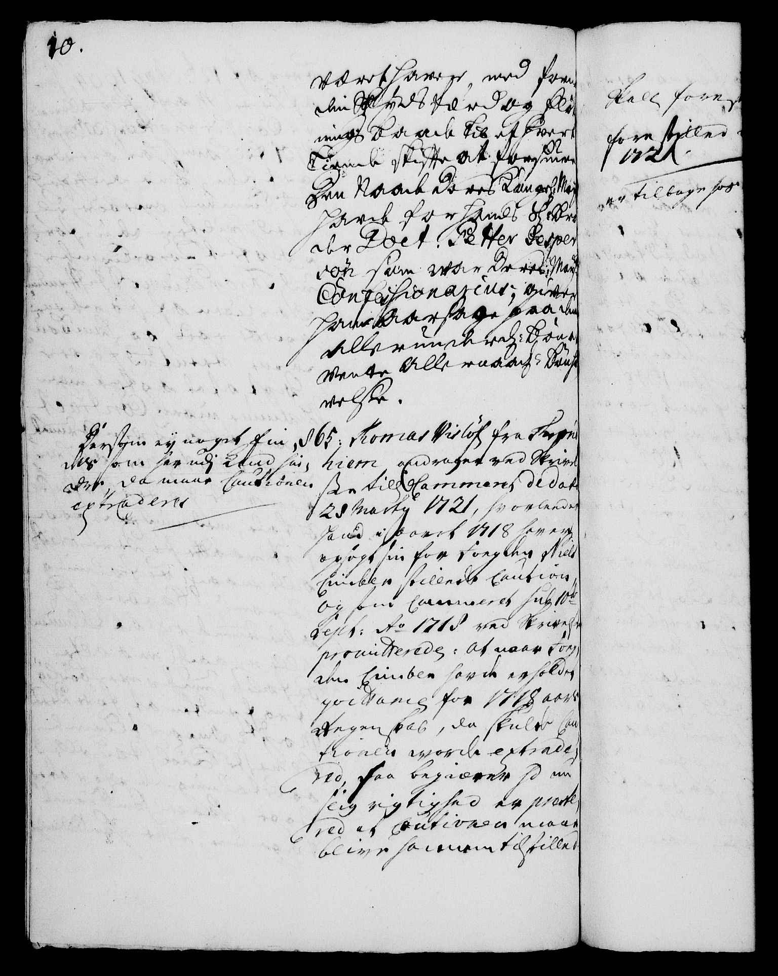 Rentekammeret, Kammerkanselliet, AV/RA-EA-3111/G/Gh/Gha/L0004: Norsk ekstraktmemorialprotokoll, sak. 766-941 (merket RK 53.49), 1721, p. 10