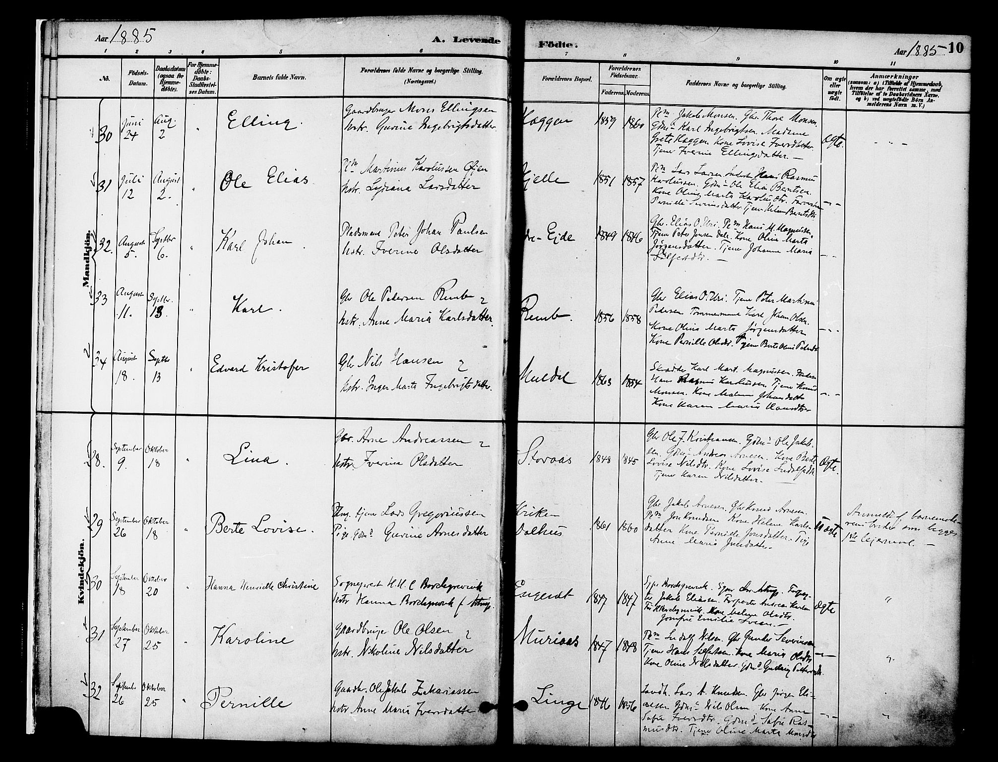 Ministerialprotokoller, klokkerbøker og fødselsregistre - Møre og Romsdal, AV/SAT-A-1454/519/L0255: Parish register (official) no. 519A14, 1884-1908, p. 10