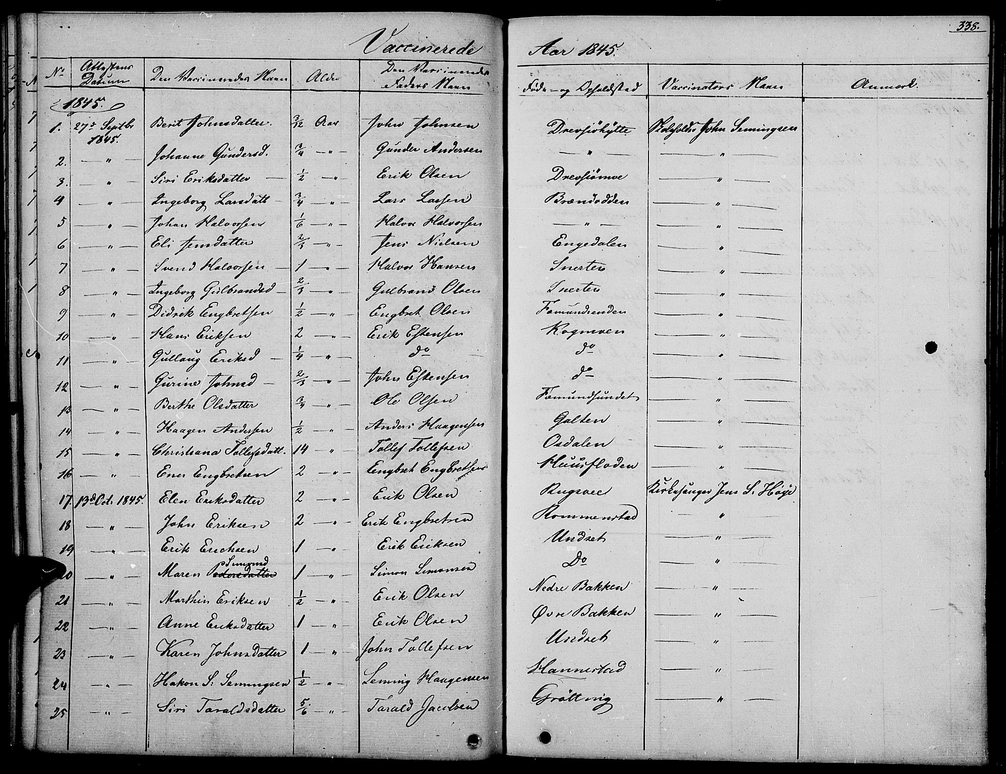 Rendalen prestekontor, SAH/PREST-054/H/Ha/Haa/L0004: Parish register (official) no. 4, 1829-1852, p. 338