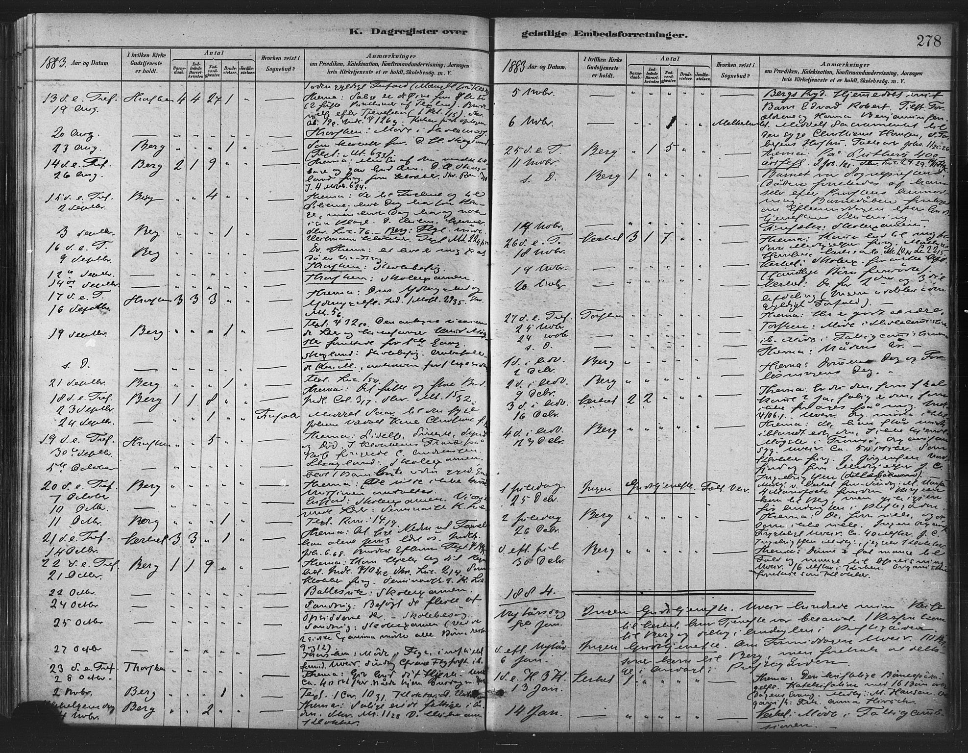 Berg sokneprestkontor, SATØ/S-1318/G/Ga/Gaa/L0004kirke: Parish register (official) no. 4, 1880-1894, p. 278