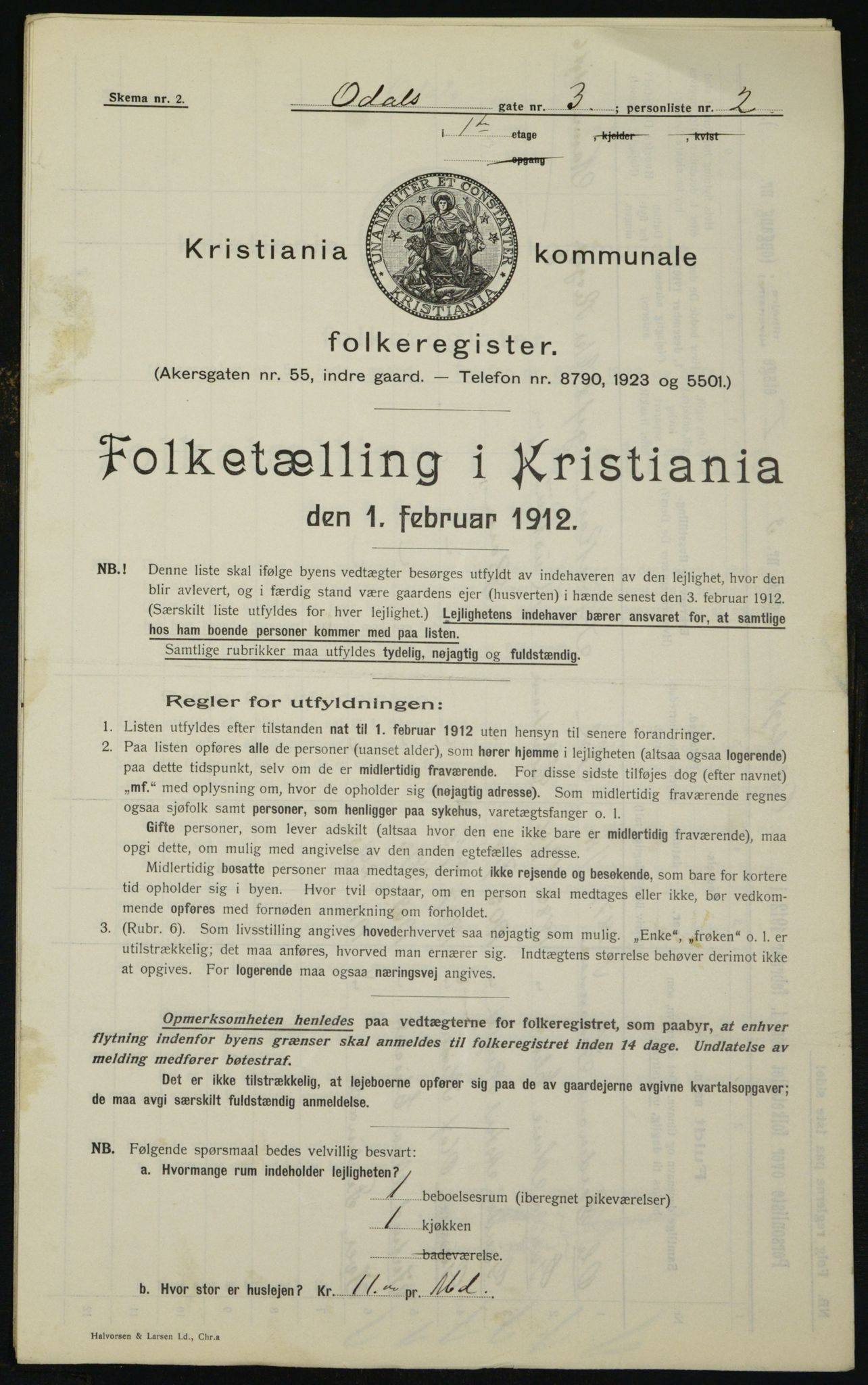 OBA, Municipal Census 1912 for Kristiania, 1912, p. 75084