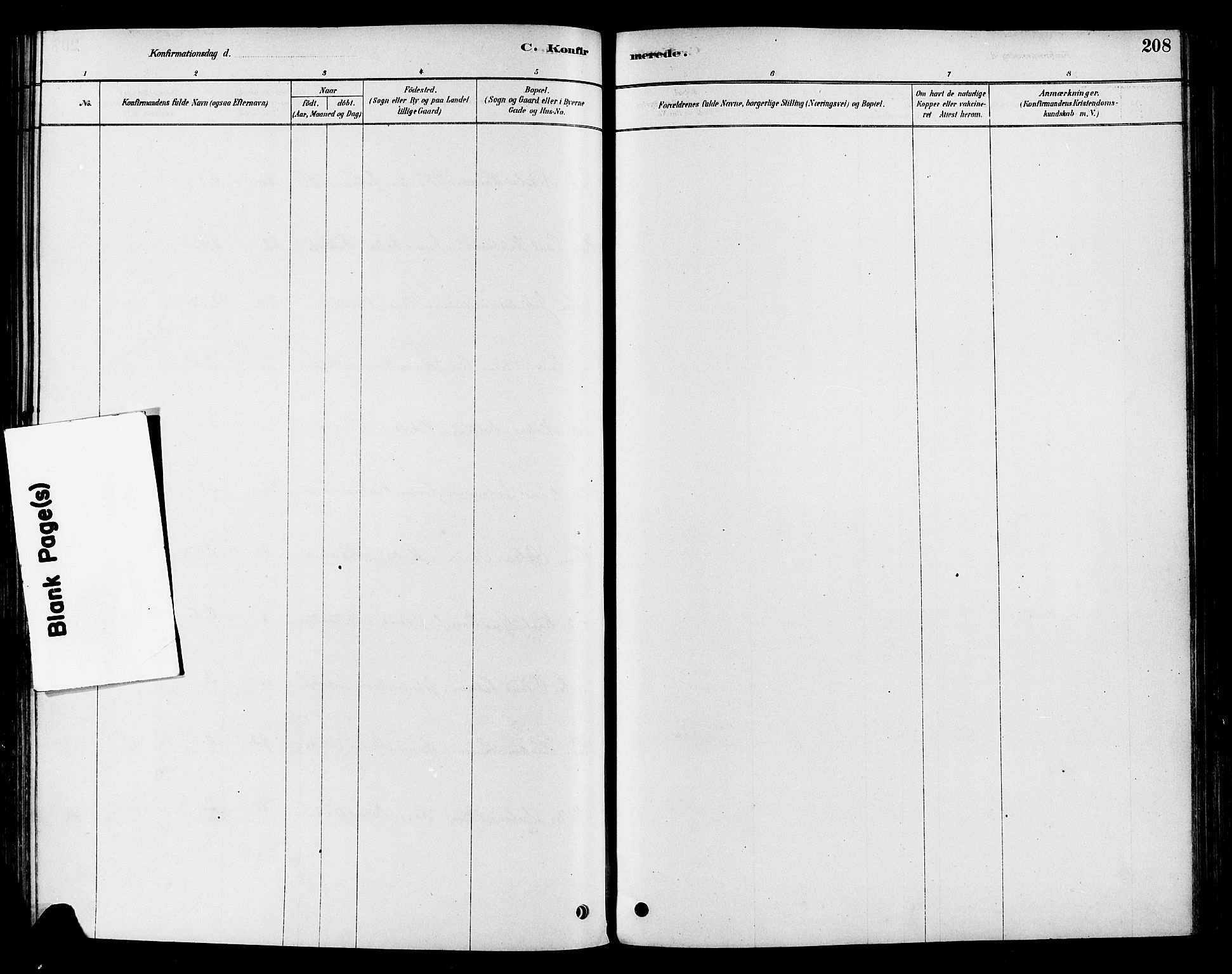 Vestre Toten prestekontor, AV/SAH-PREST-108/H/Ha/Haa/L0009: Parish register (official) no. 9, 1878-1894, p. 208