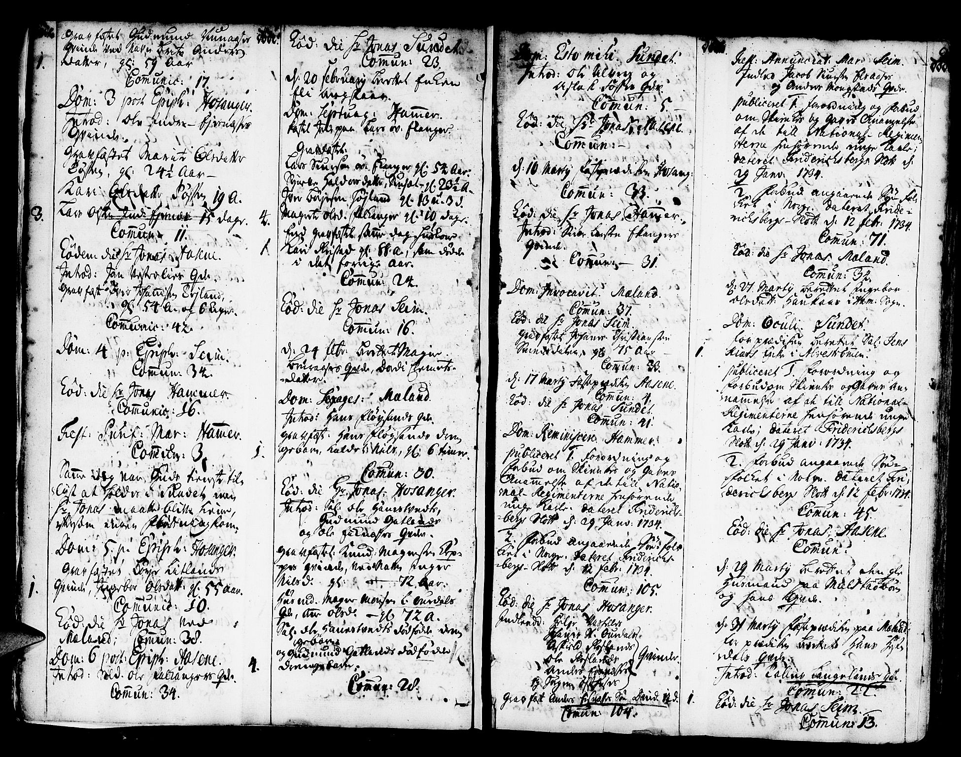 Hamre sokneprestembete, AV/SAB-A-75501/H/Ha/Haa/Haaa/L0005: Parish register (official) no. A 5, 1732-1750, p. 9