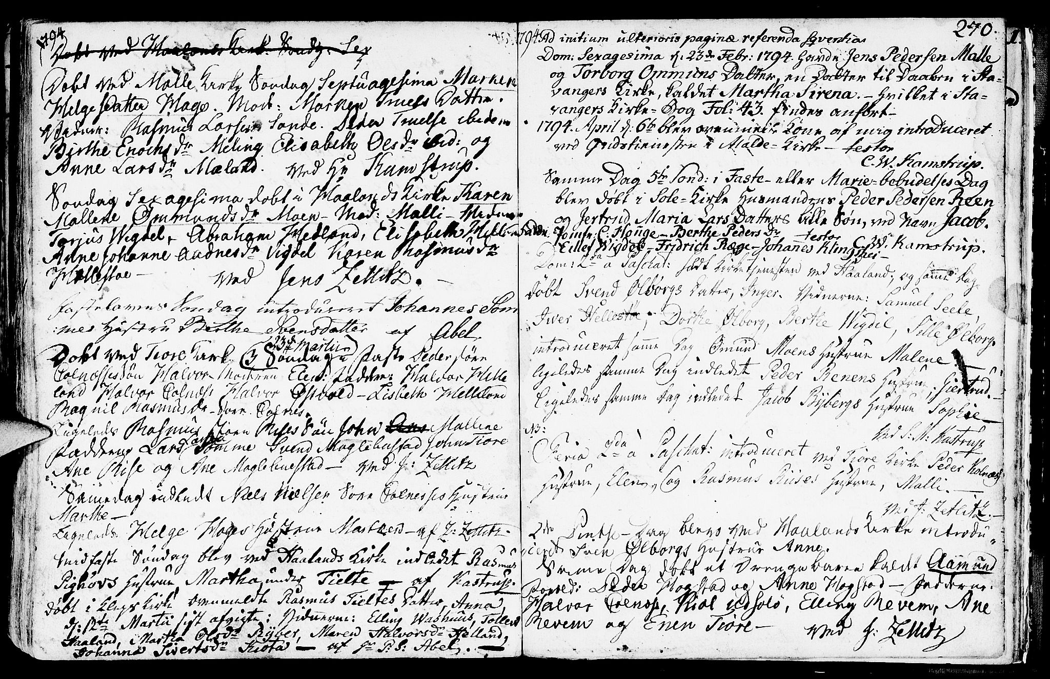 Håland sokneprestkontor, AV/SAST-A-101802/001/30BA/L0002: Parish register (official) no. A 2, 1722-1794, p. 270