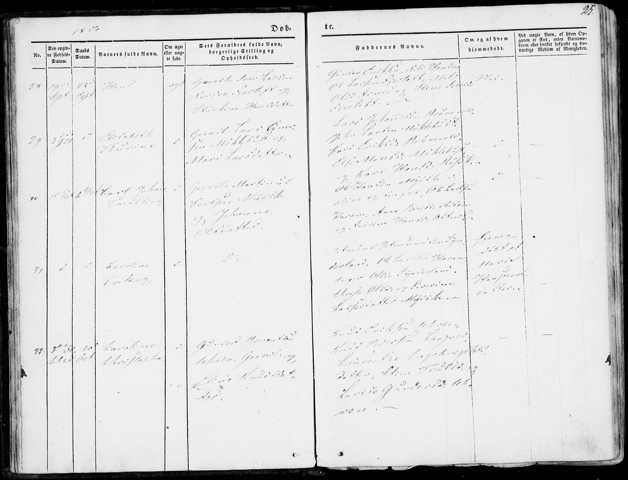 Ministerialprotokoller, klokkerbøker og fødselsregistre - Møre og Romsdal, AV/SAT-A-1454/536/L0497: Parish register (official) no. 536A06, 1845-1865, p. 25