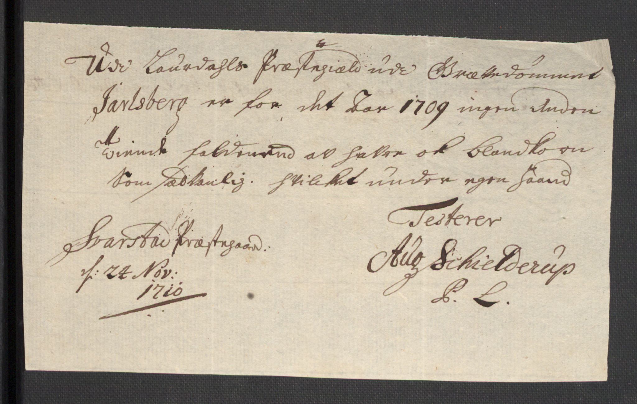 Rentekammeret inntil 1814, Reviderte regnskaper, Fogderegnskap, AV/RA-EA-4092/R32/L1875: Fogderegnskap Jarlsberg grevskap, 1710, p. 193