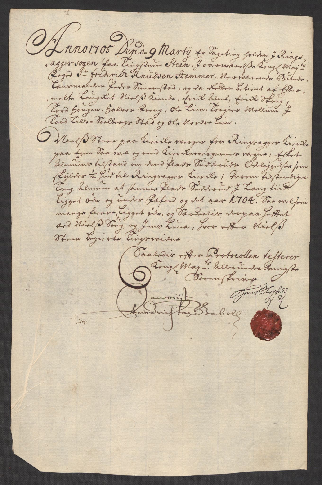 Rentekammeret inntil 1814, Reviderte regnskaper, Fogderegnskap, AV/RA-EA-4092/R16/L1042: Fogderegnskap Hedmark, 1705, p. 146