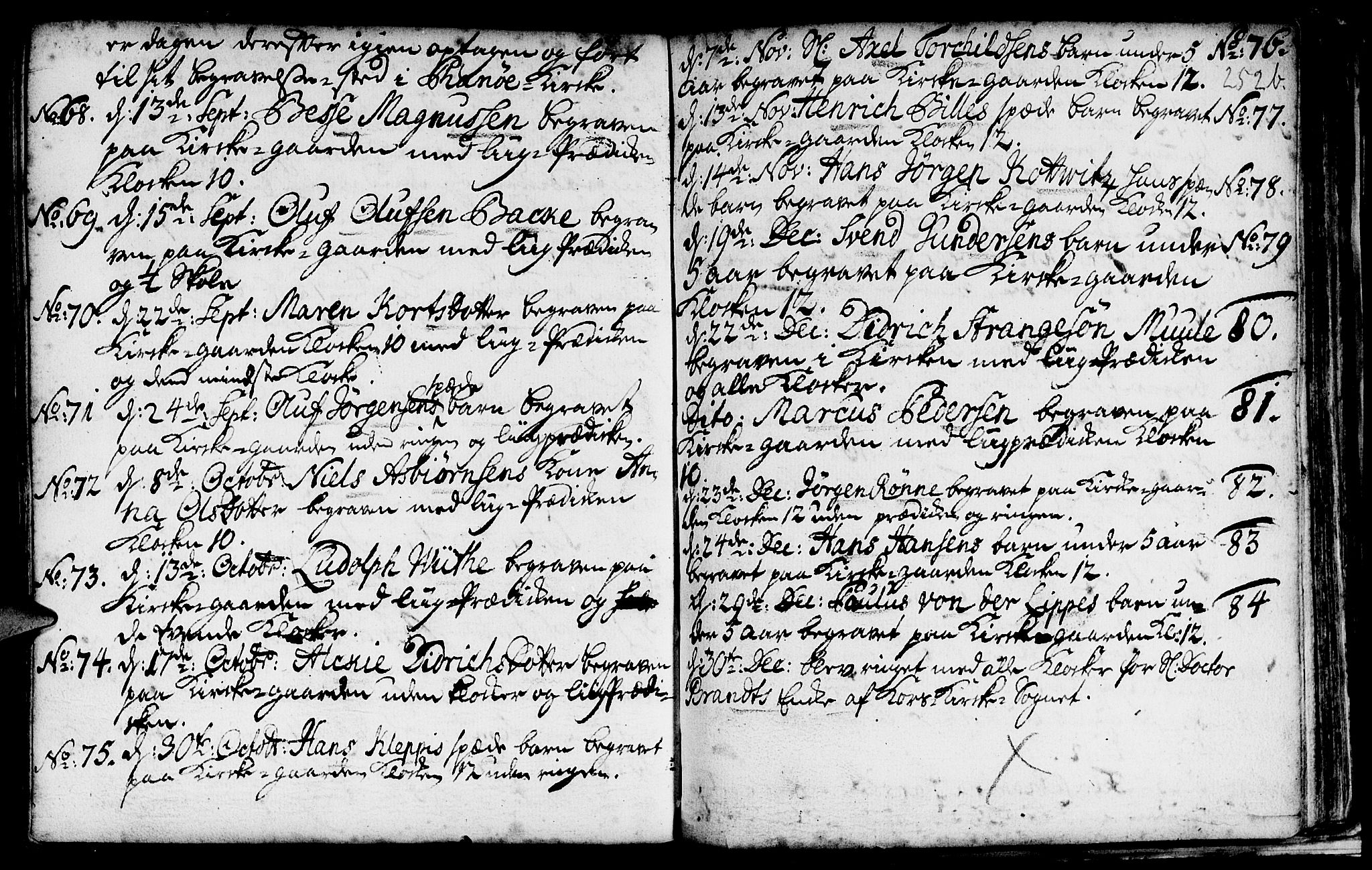 Nykirken Sokneprestembete, SAB/A-77101/H/Haa/L0009: Parish register (official) no. A 9, 1689-1759, p. 252