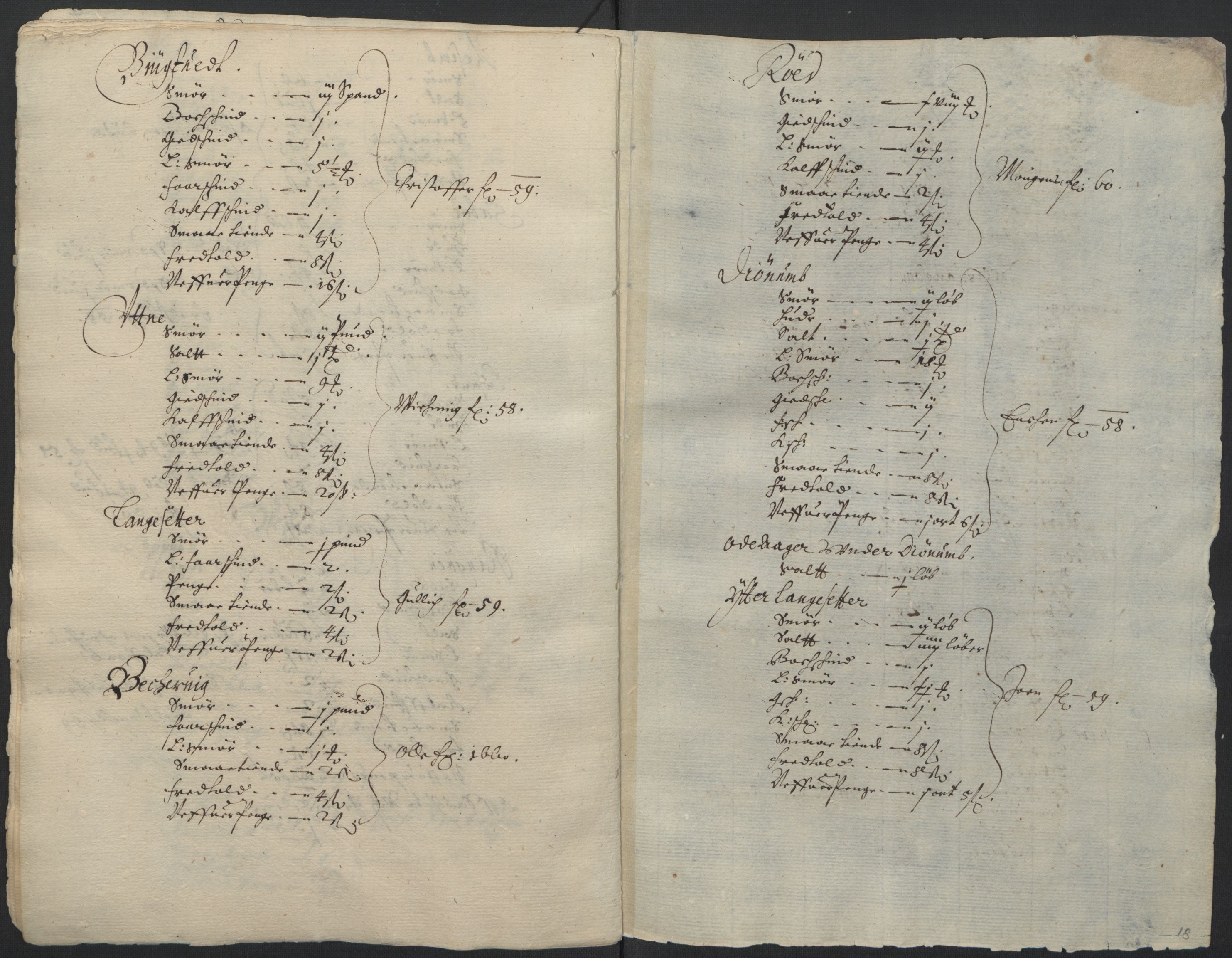 Rentekammeret inntil 1814, Realistisk ordnet avdeling, RA/EA-4070/L/L0026/0002: Bergen lagdømme: / Lyse klosters jordebok, 1661, p. 17b-18a