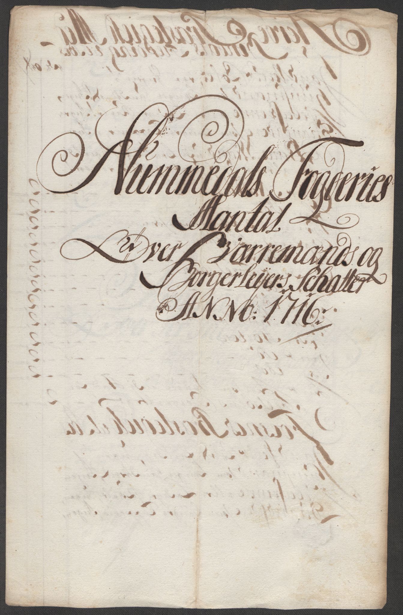 Rentekammeret inntil 1814, Reviderte regnskaper, Fogderegnskap, RA/EA-4092/R64/L4437: Fogderegnskap Namdal, 1716, p. 110
