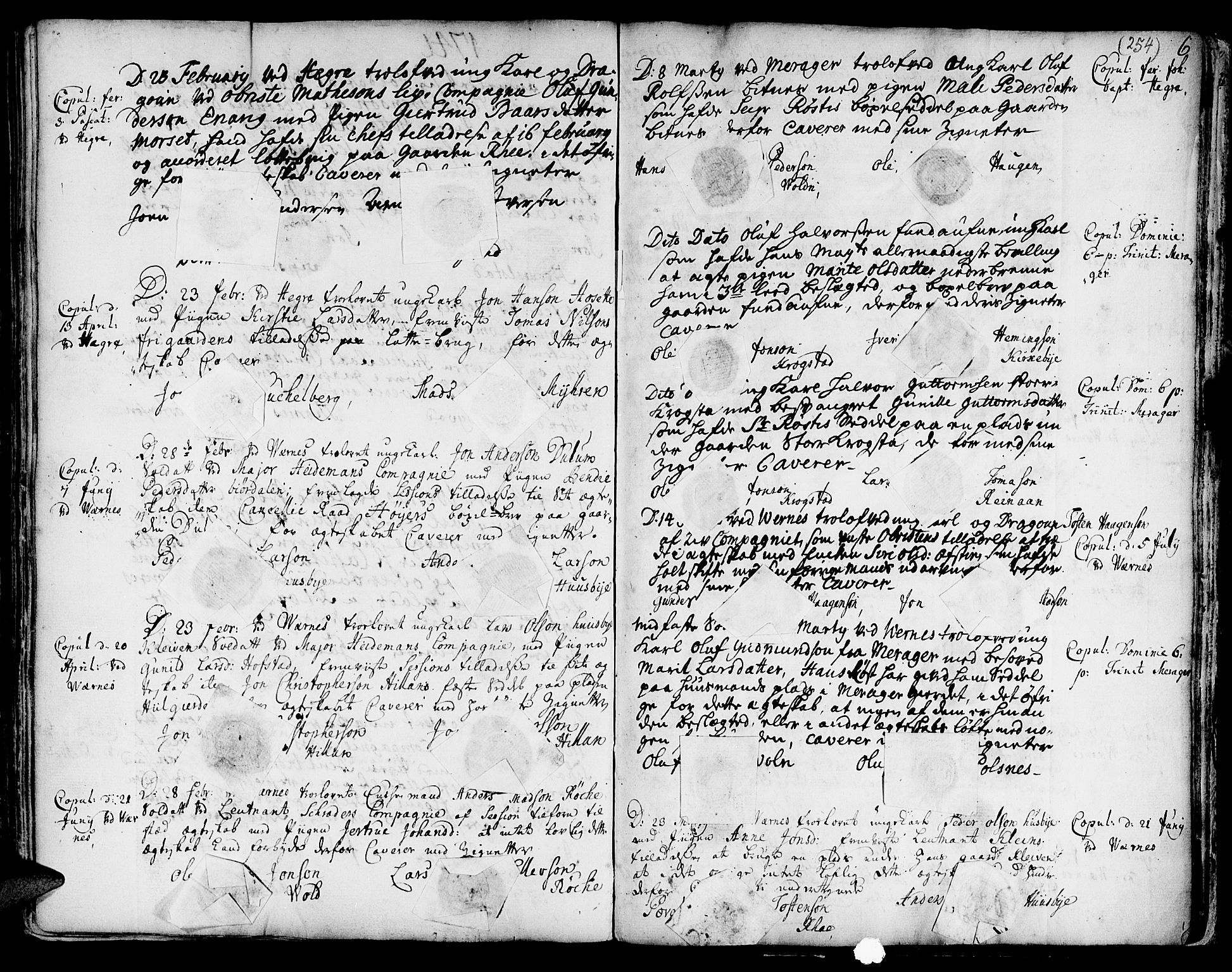 Ministerialprotokoller, klokkerbøker og fødselsregistre - Nord-Trøndelag, SAT/A-1458/709/L0056: Parish register (official) no. 709A04, 1740-1756, p. 254