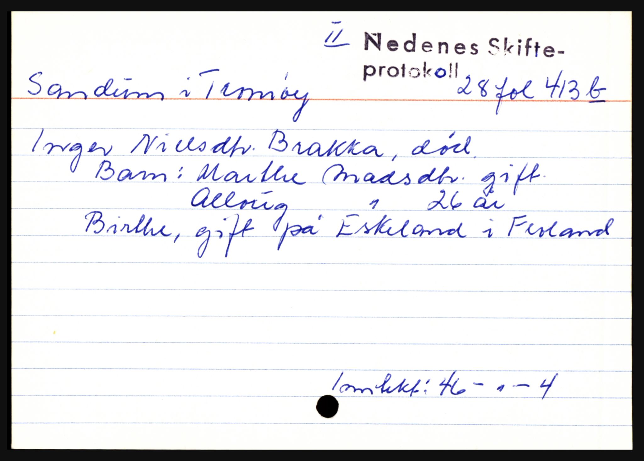 Nedenes sorenskriveri før 1824, AV/SAK-1221-0007/H, p. 25557