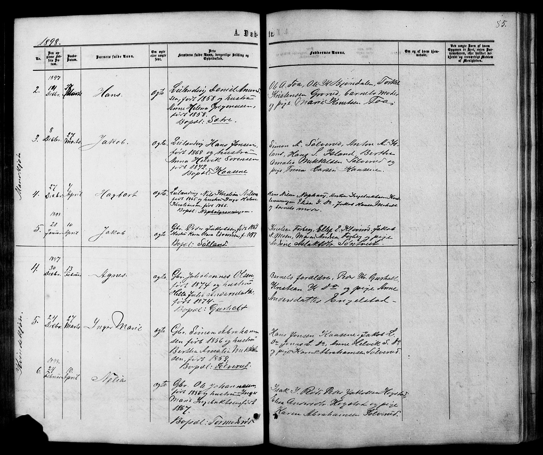 Siljan kirkebøker, SAKO/A-300/G/Ga/L0002: Parish register (copy) no. 2, 1864-1908, p. 85