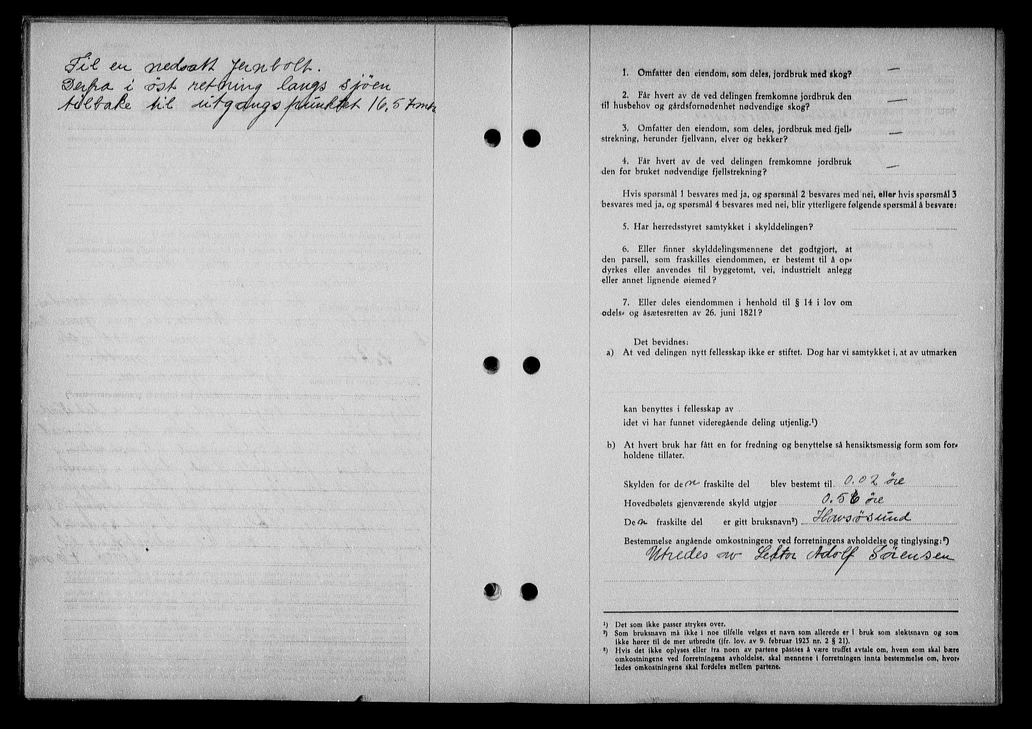 Nedenes sorenskriveri, AV/SAK-1221-0006/G/Gb/Gba/L0051: Mortgage book no. A-V, 1943-1944, Diary no: : 1107/1943