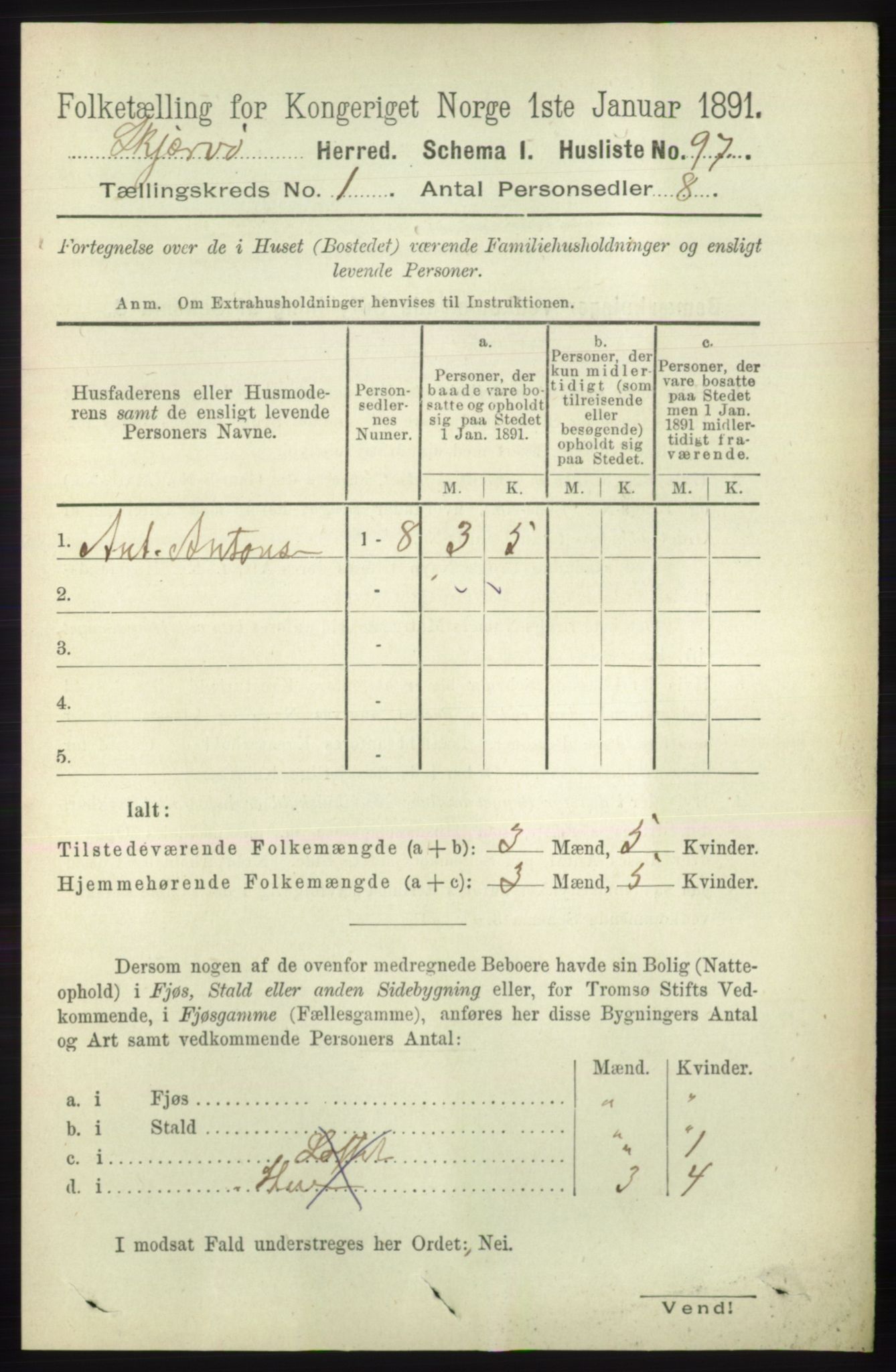 RA, 1891 census for 1941 Skjervøy, 1891, p. 115