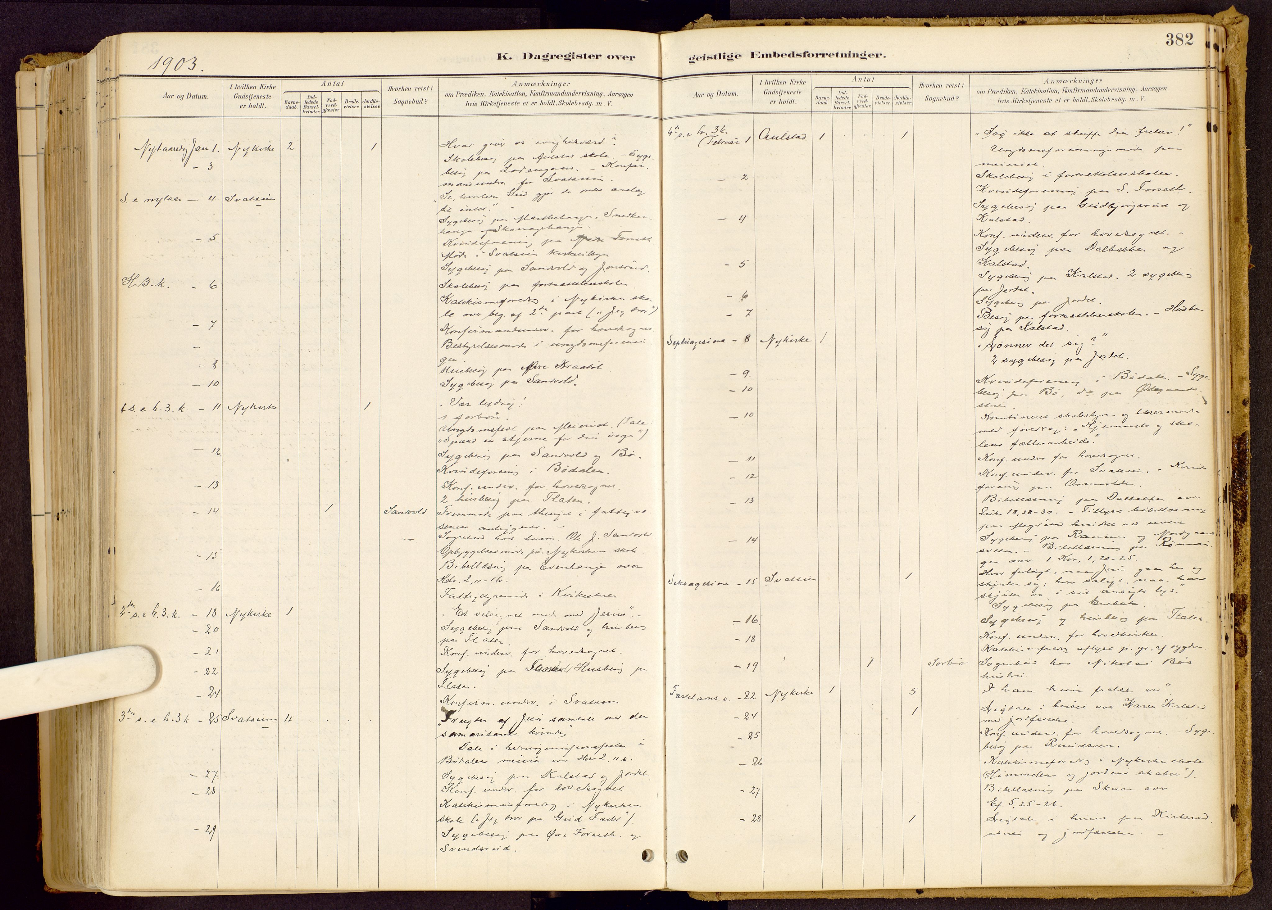 Vestre Gausdal prestekontor, SAH/PREST-094/H/Ha/Haa/L0001: Parish register (official) no. 1, 1887-1914, p. 382