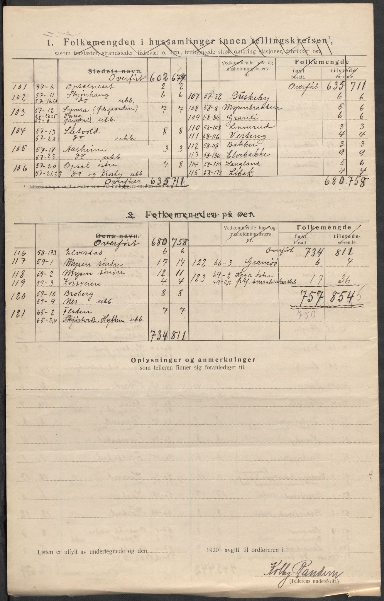 SAO, 1920 census for Eidsberg, 1920, p. 13