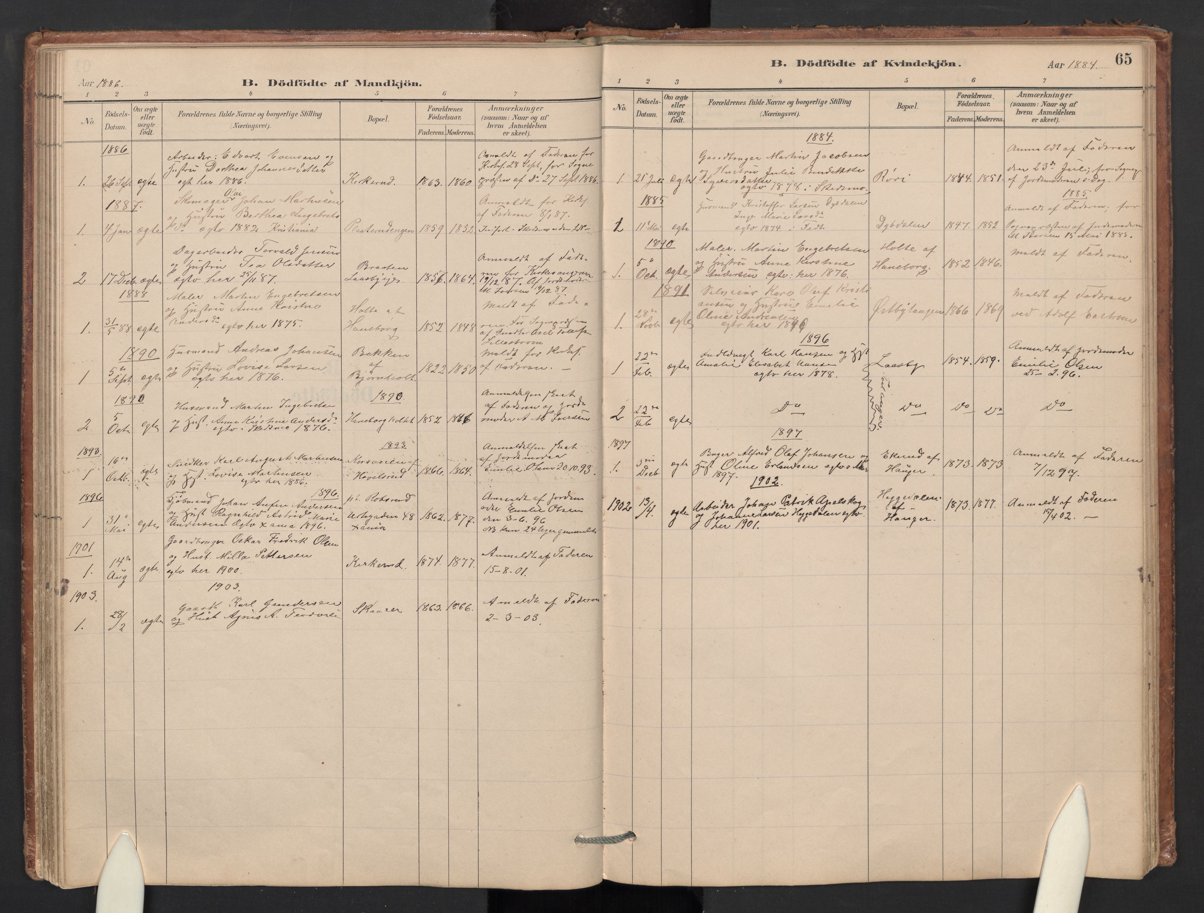 Skedsmo prestekontor Kirkebøker, AV/SAO-A-10033a/G/Gb/L0001: Parish register (copy) no. II 1, 1883-1903, p. 65