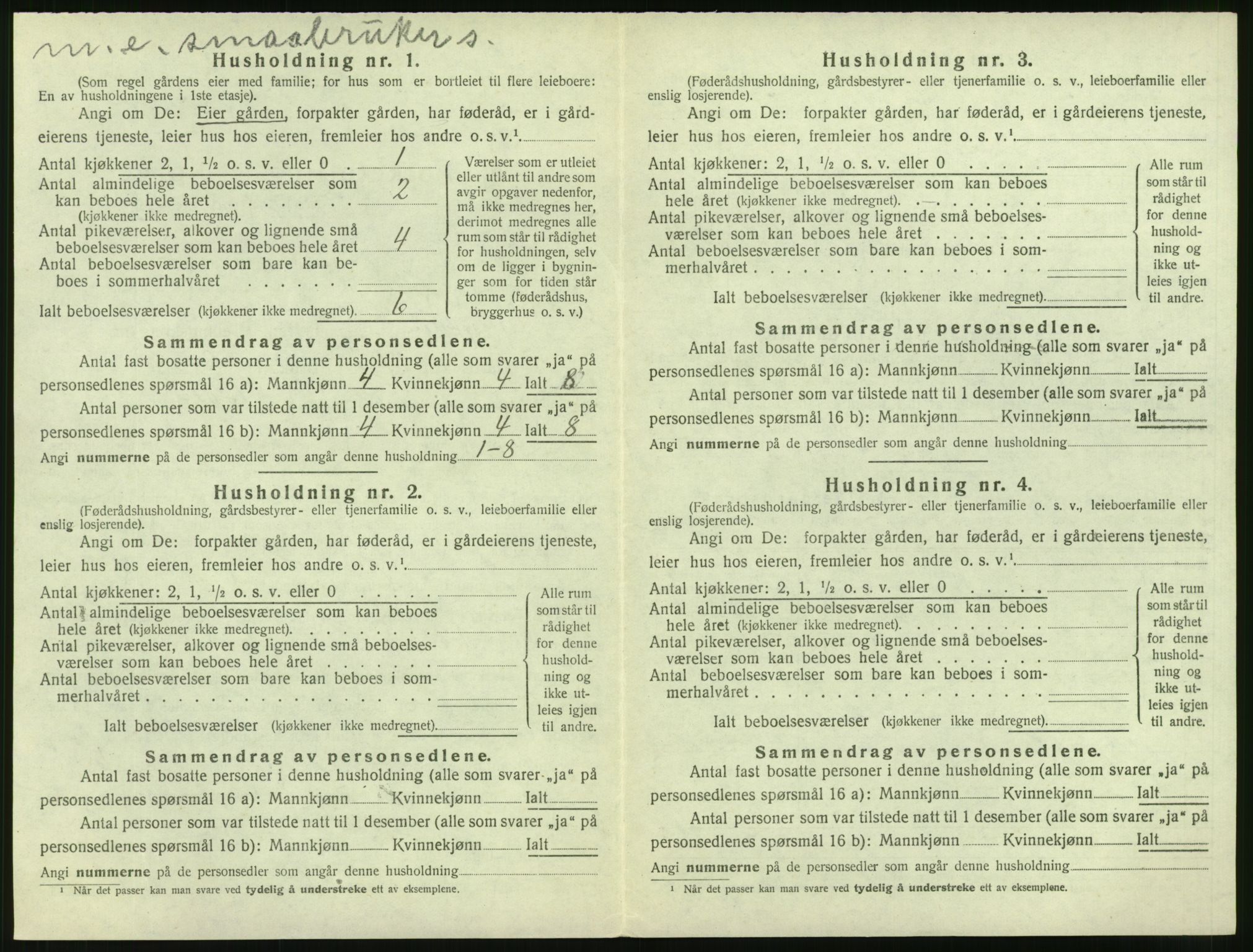 SAT, 1920 census for Sykkylven, 1920, p. 406