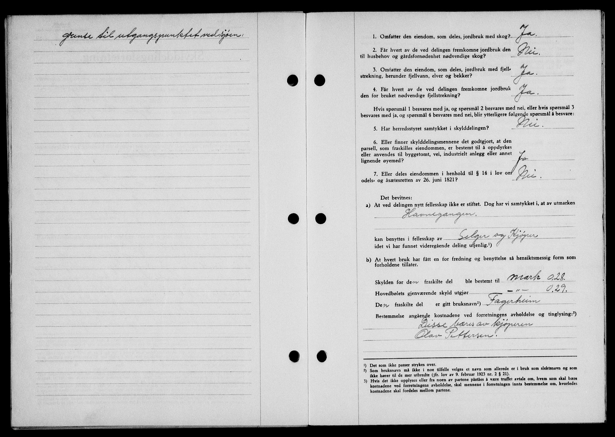 Lofoten sorenskriveri, AV/SAT-A-0017/1/2/2C/L0011a: Mortgage book no. 11a, 1943-1943, Diary no: : 809/1943