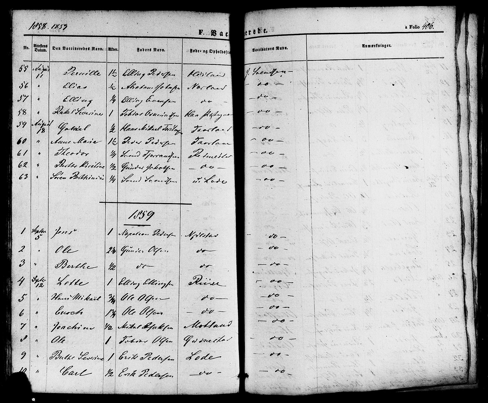 Hå sokneprestkontor, AV/SAST-A-101801/001/30BA/L0008: Parish register (official) no. A 7, 1853-1878, p. 406