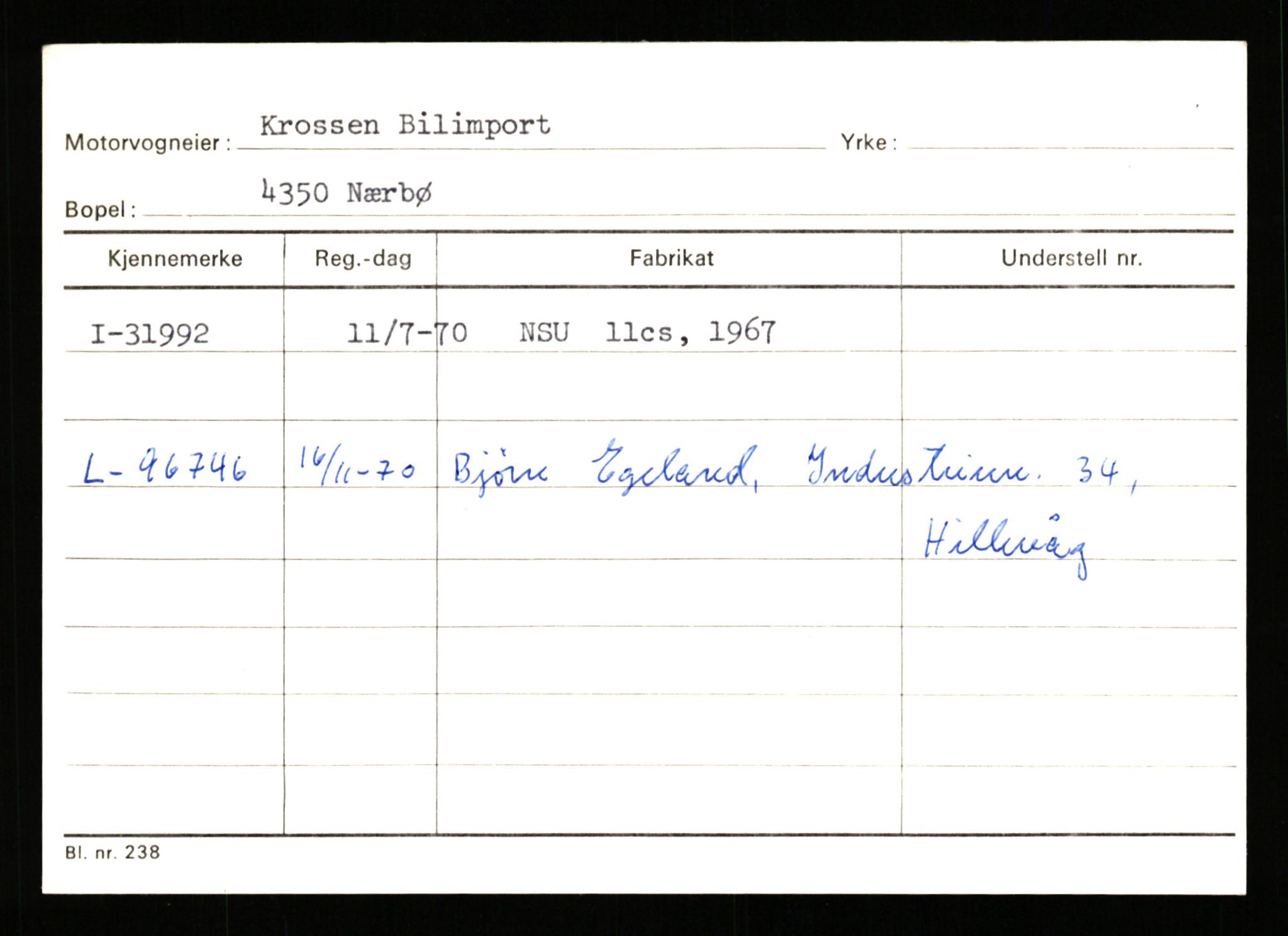 Stavanger trafikkstasjon, AV/SAST-A-101942/0/G/L0005: Registreringsnummer: 23000 - 34245, 1930-1971, p. 2756