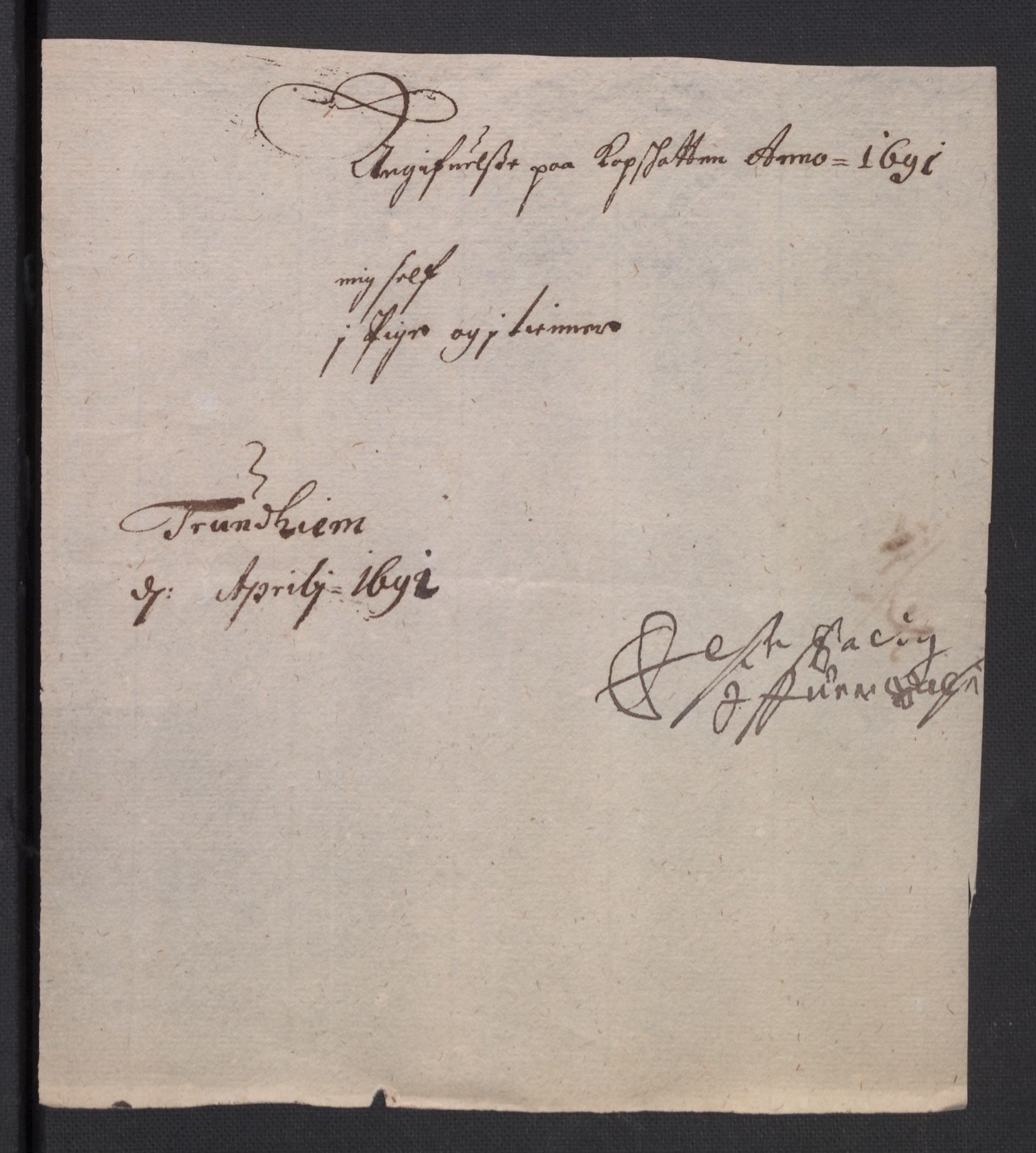 Rentekammeret inntil 1814, Reviderte regnskaper, Byregnskaper, AV/RA-EA-4066/R/Rs/L0506: [S2] Kontribusjonsregnskap, 1691-1692, p. 23