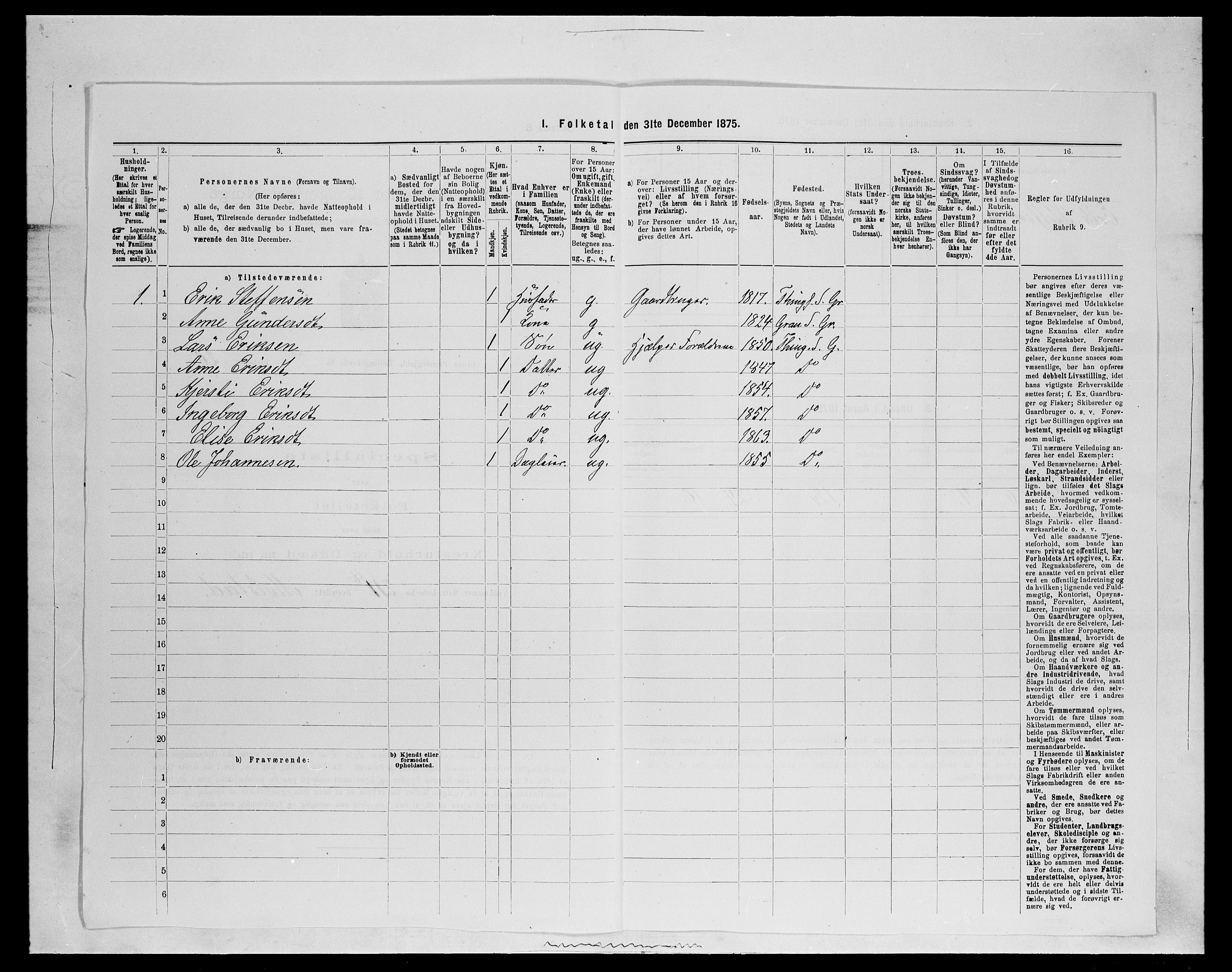SAH, 1875 census for 0534P Gran, 1875, p. 1207
