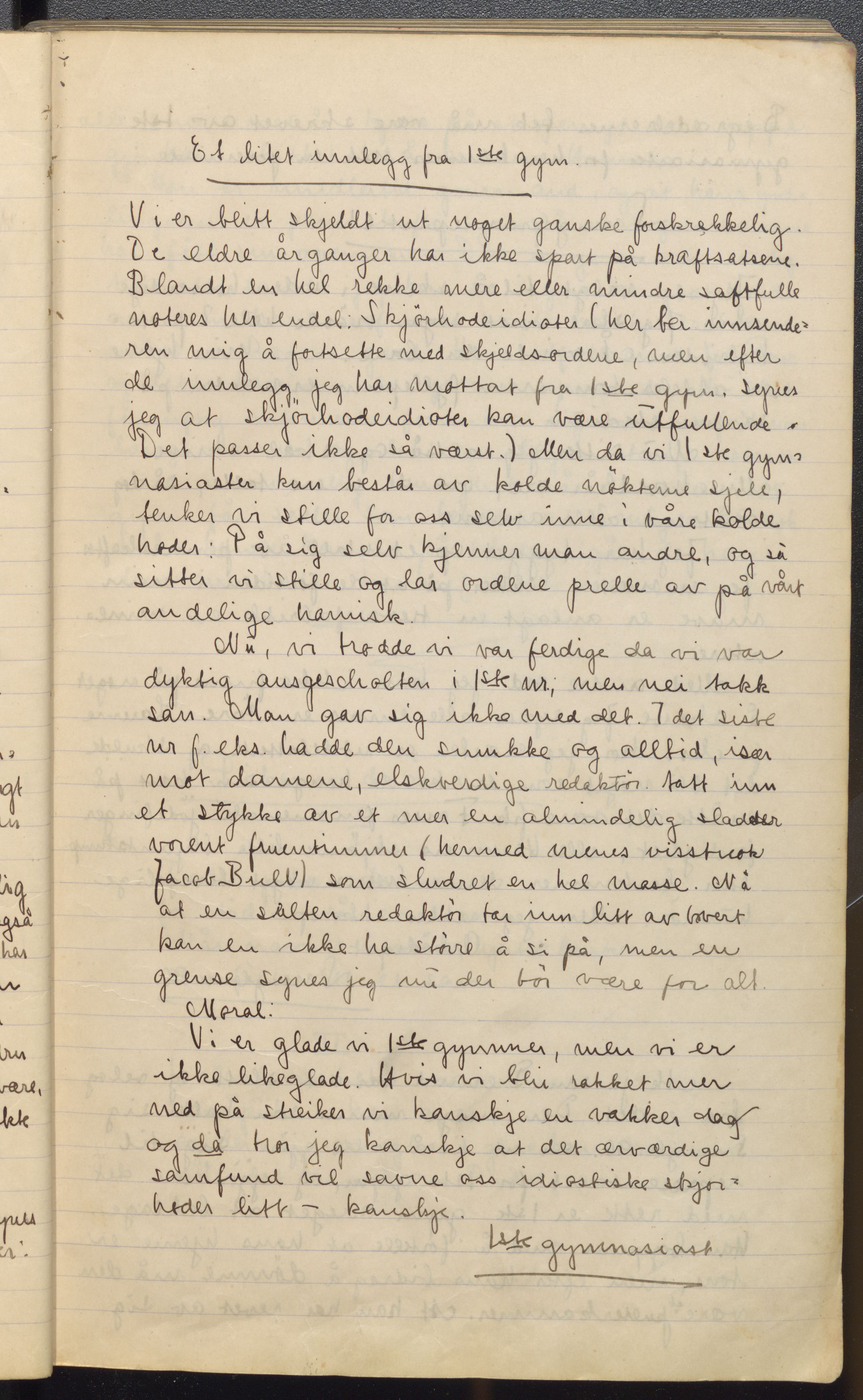 Pa 163 - Greveskogen videregående skole. Gymnassamfunnet Uglen, VEMU/A-1215/F/L0005: Storken, 1923-1925
