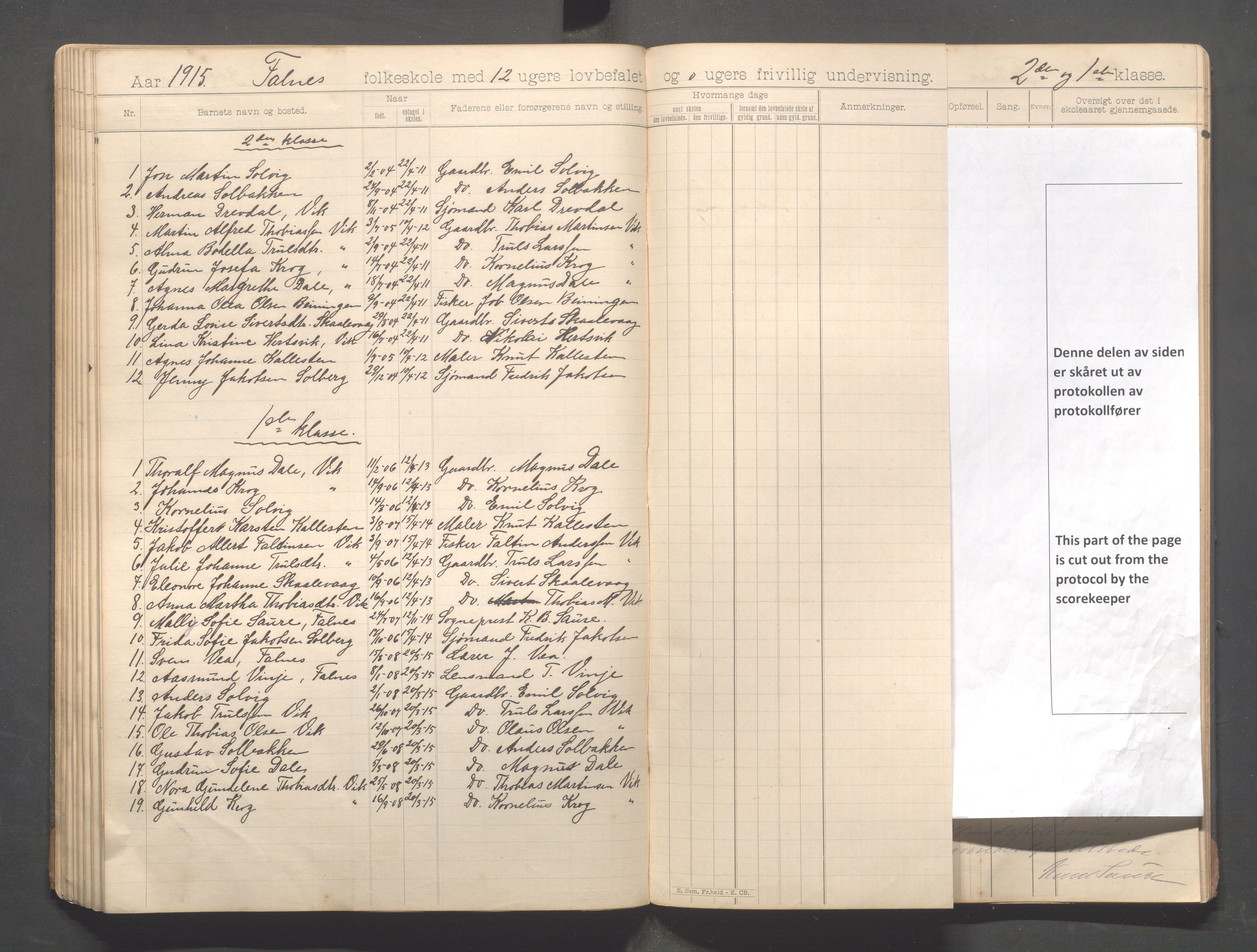 Skudenes kommune - Falnes skole, IKAR/A-301/H/L0002: Skoleprotokoll 1-3.kl., 1897-1918, p. 79