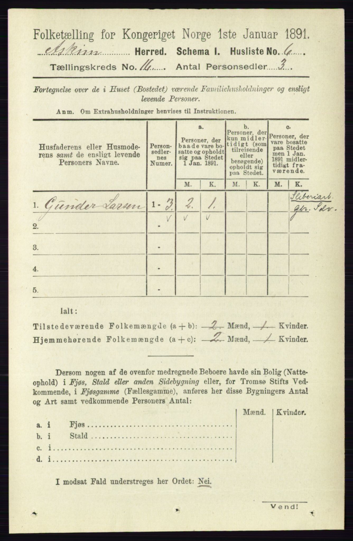 RA, 1891 census for 0124 Askim, 1891, p. 2608