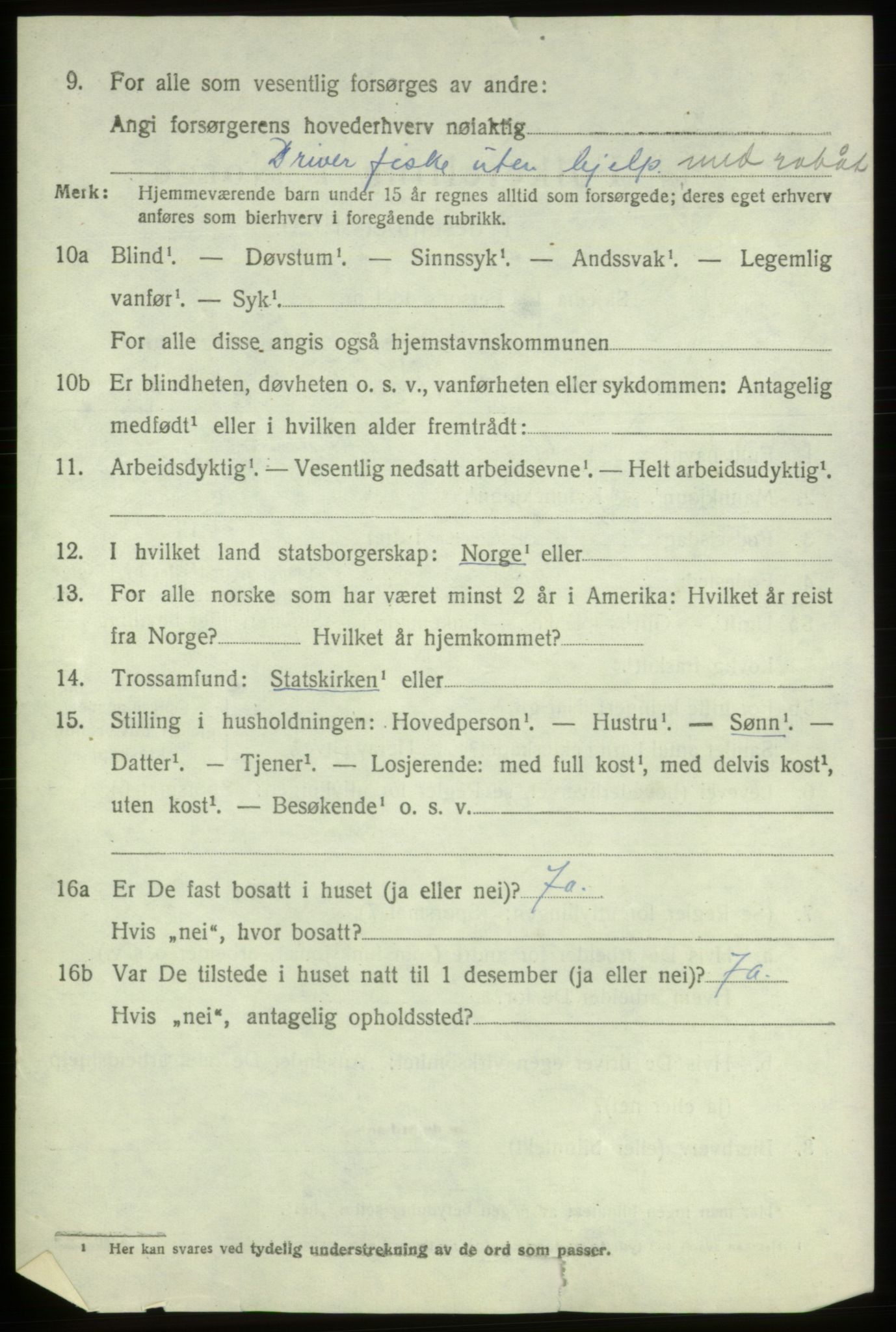 SAB, 1920 census for Fitjar, 1920, p. 2757