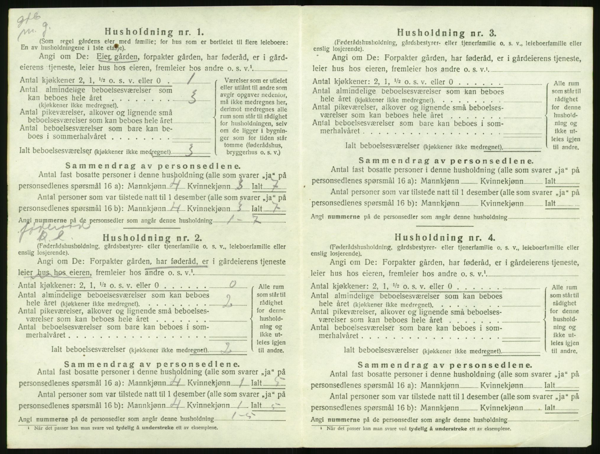 SAT, 1920 census for Volda, 1920, p. 1563