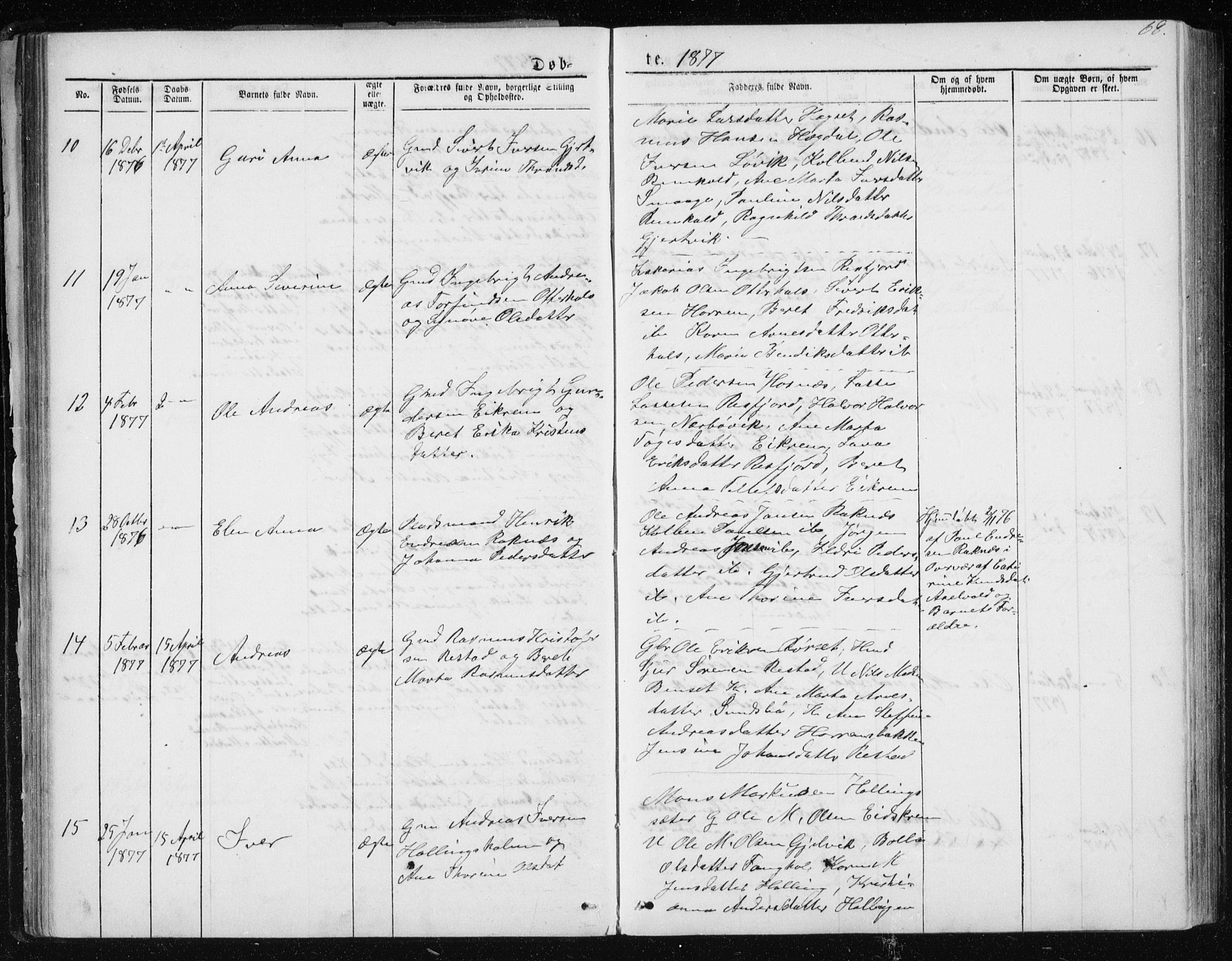 Ministerialprotokoller, klokkerbøker og fødselsregistre - Møre og Romsdal, AV/SAT-A-1454/560/L0724: Parish register (copy) no. 560C01, 1867-1892, p. 68
