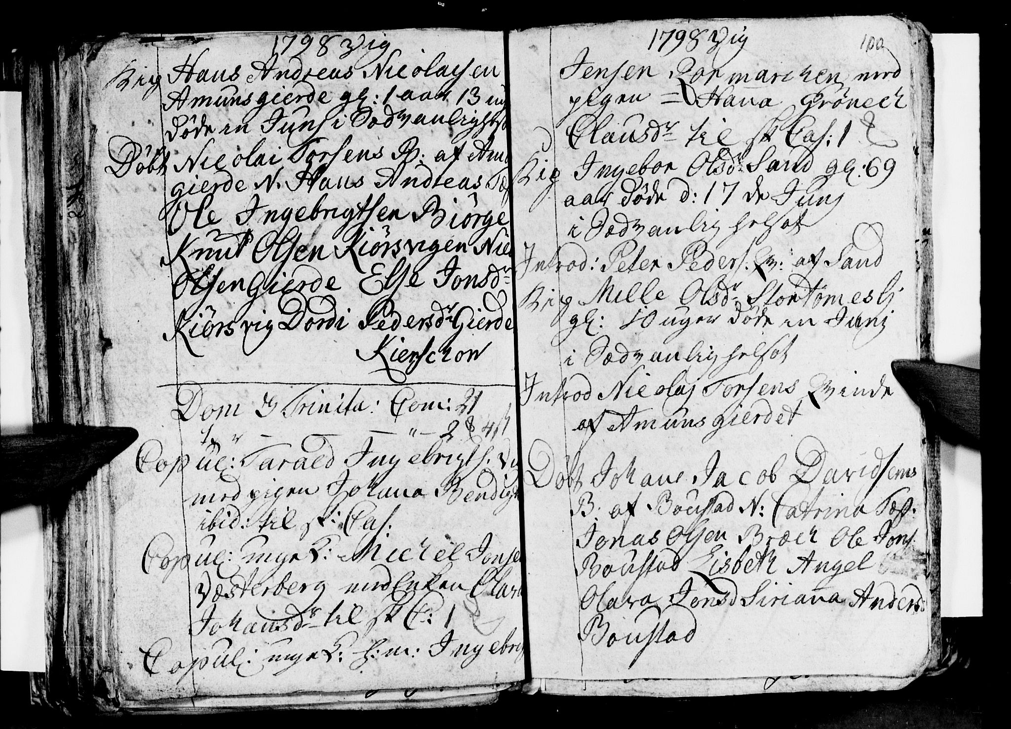 Ministerialprotokoller, klokkerbøker og fødselsregistre - Nordland, AV/SAT-A-1459/812/L0184: Parish register (copy) no. 812C02, 1793-1809, p. 100