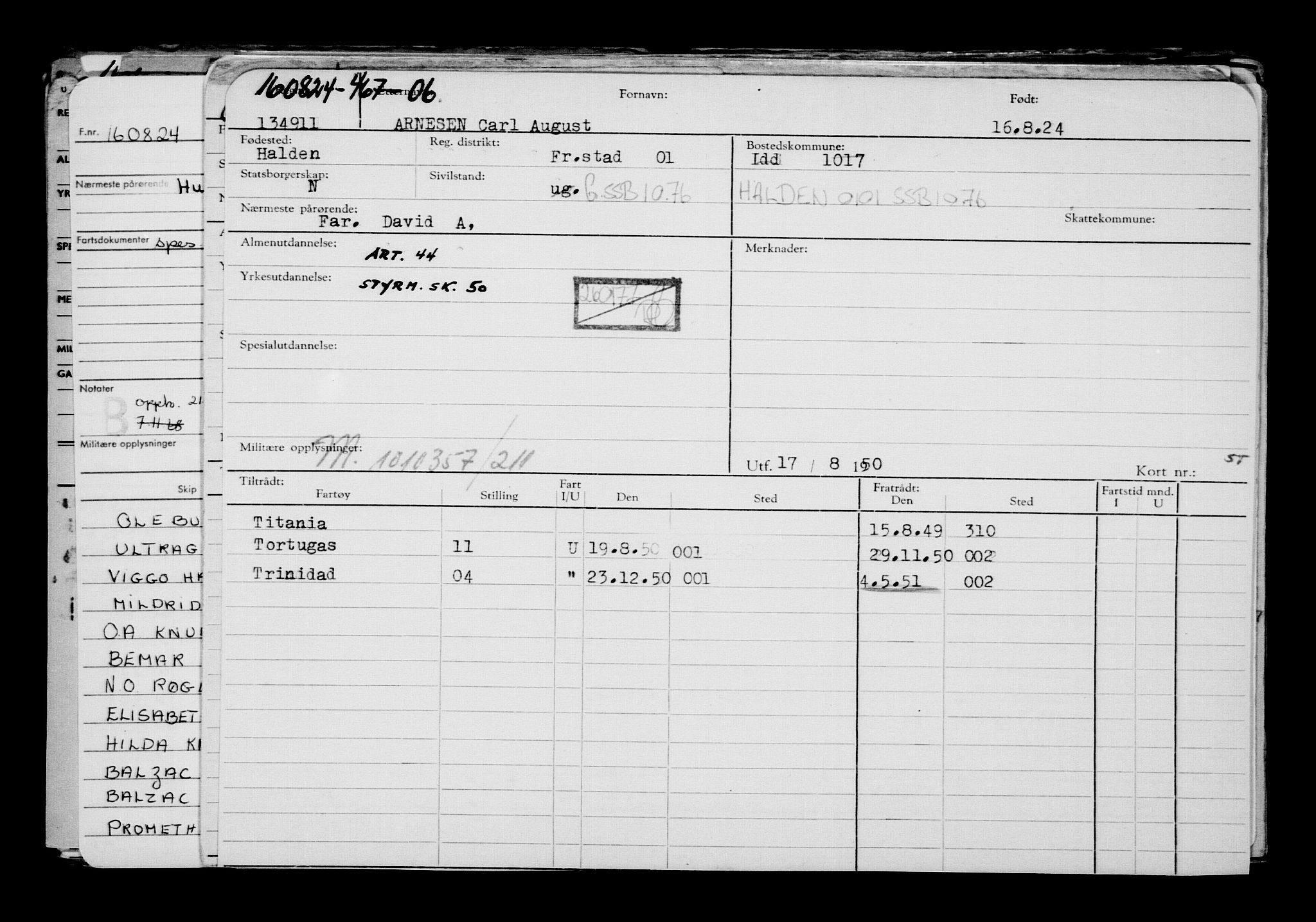 Direktoratet for sjømenn, AV/RA-S-3545/G/Gb/L0235: Hovedkort, 1924, p. 36