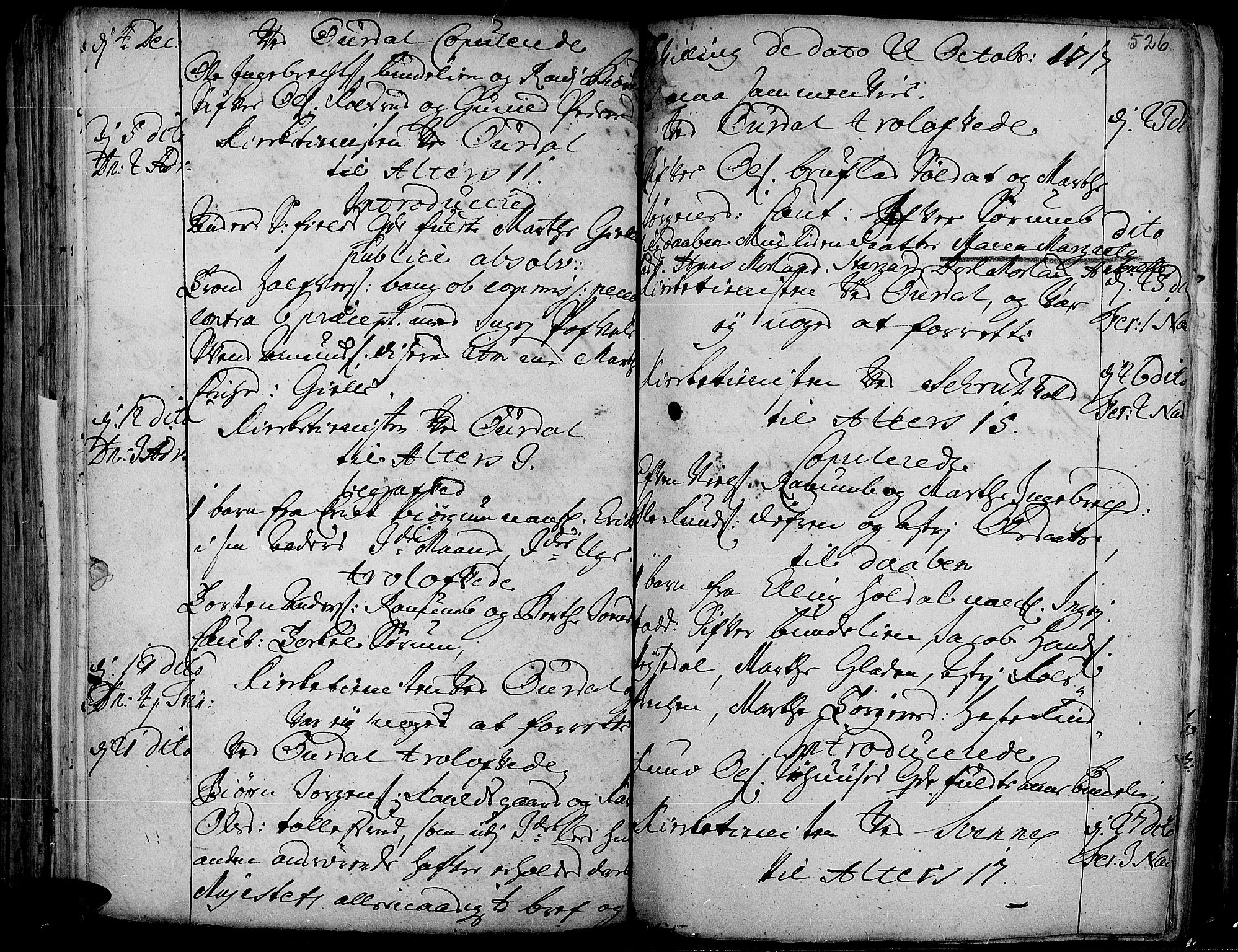 Aurdal prestekontor, SAH/PREST-126/H/Ha/Haa/L0001: Parish register (official) no. 1-3, 1692-1730, p. 526