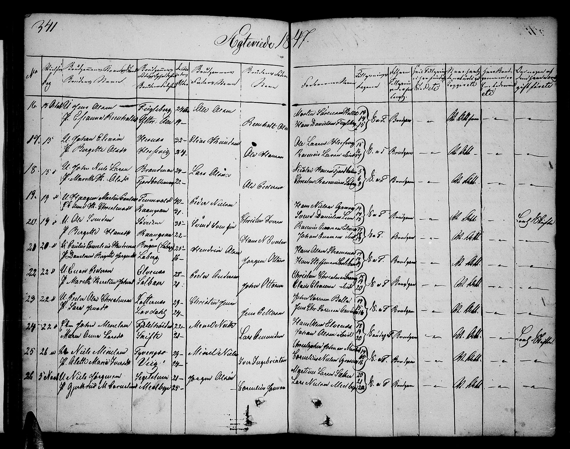 Ibestad sokneprestembete, SATØ/S-0077/H/Ha/Hab/L0003klokker: Parish register (copy) no. 3, 1833-1852, p. 341