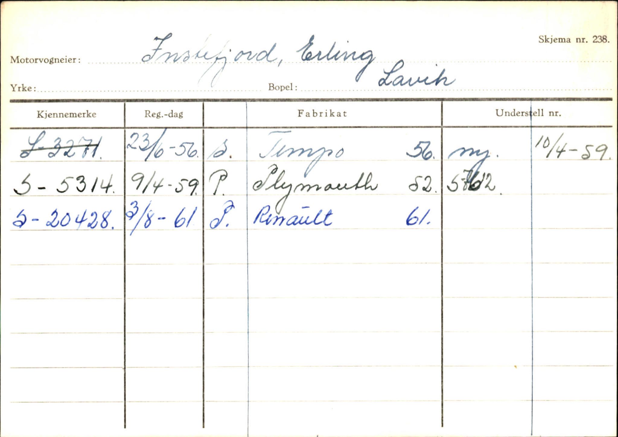 Statens vegvesen, Sogn og Fjordane vegkontor, AV/SAB-A-5301/4/F/L0130: Eigarregister Eid T-Å. Høyanger A-O, 1945-1975, p. 1642