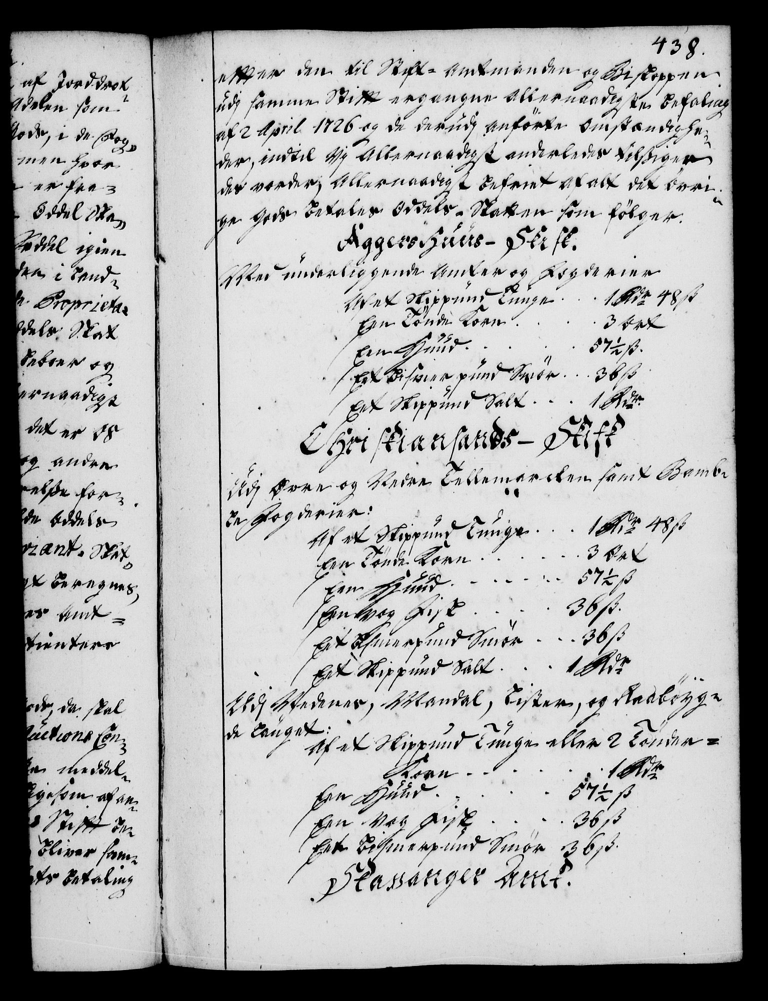 Rentekammeret, Kammerkanselliet, AV/RA-EA-3111/G/Gg/Gga/L0004: Norsk ekspedisjonsprotokoll med register (merket RK 53.4), 1734-1741, p. 438