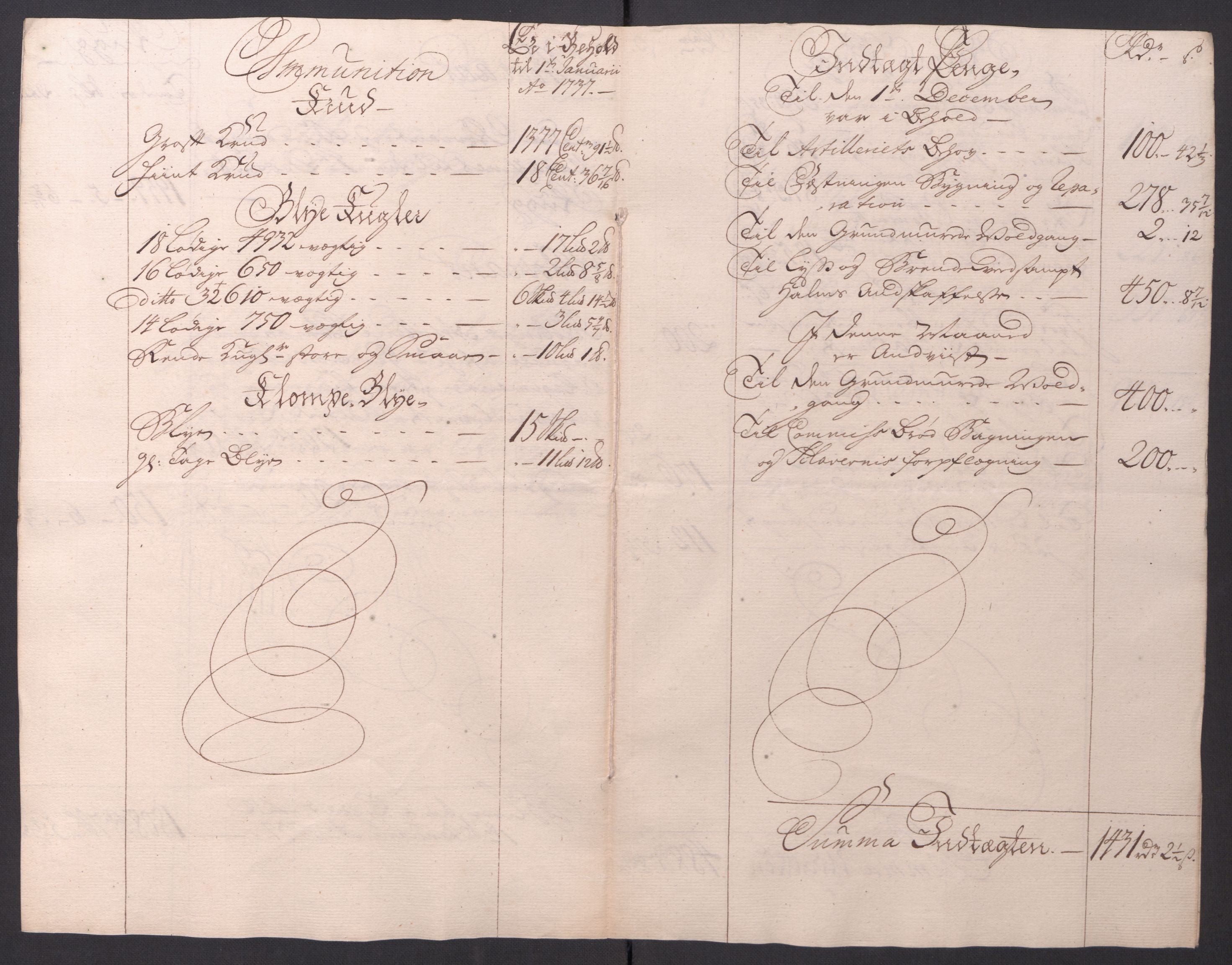 Kommanderende general (KG I) med Det norske krigsdirektorium, AV/RA-EA-5419/D/L0154: Fredriksten festning: Brev, inventarfortegnelser og regnskapsekstrakter, 1730-1739, p. 497