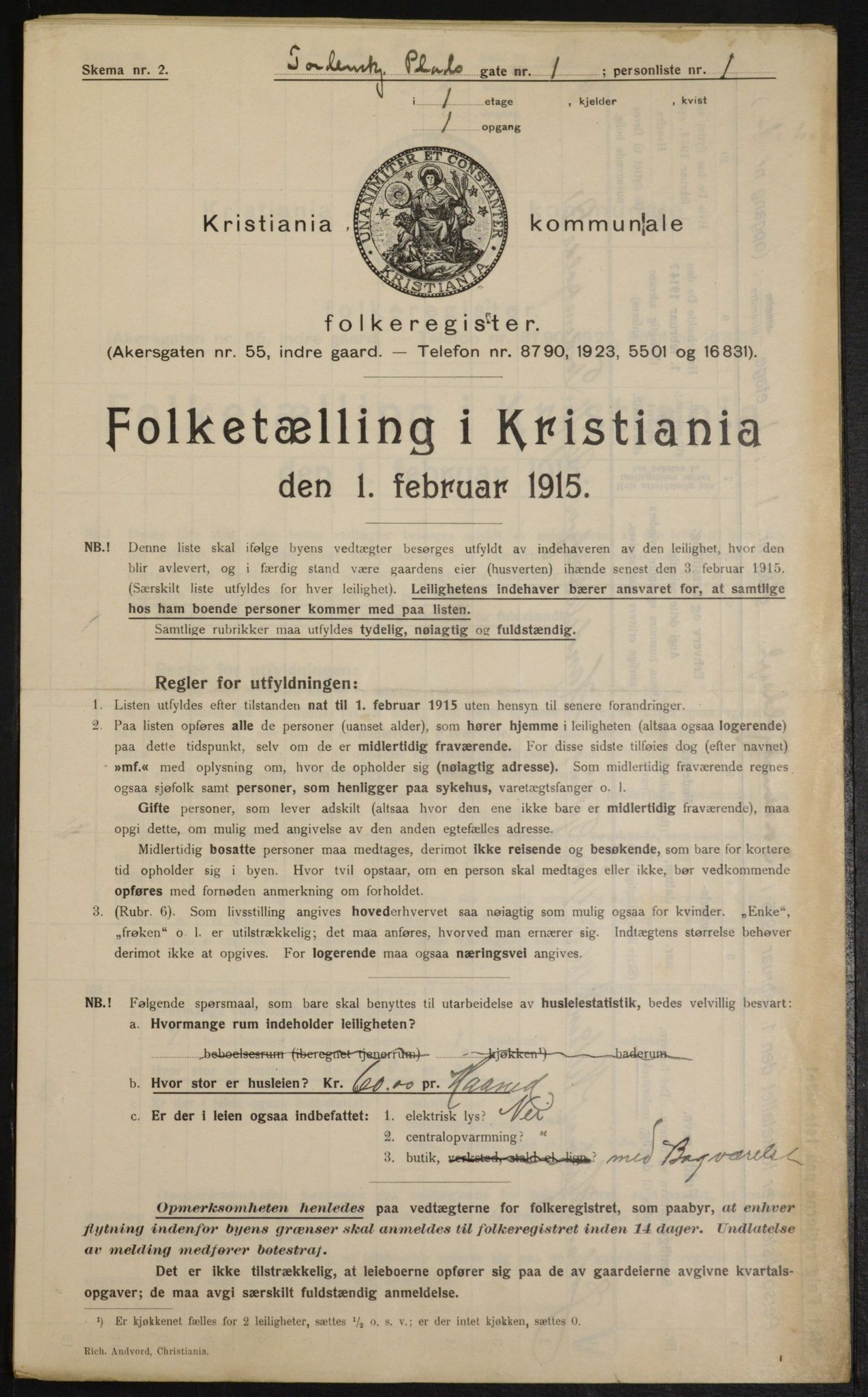 OBA, Municipal Census 1915 for Kristiania, 1915, p. 114153