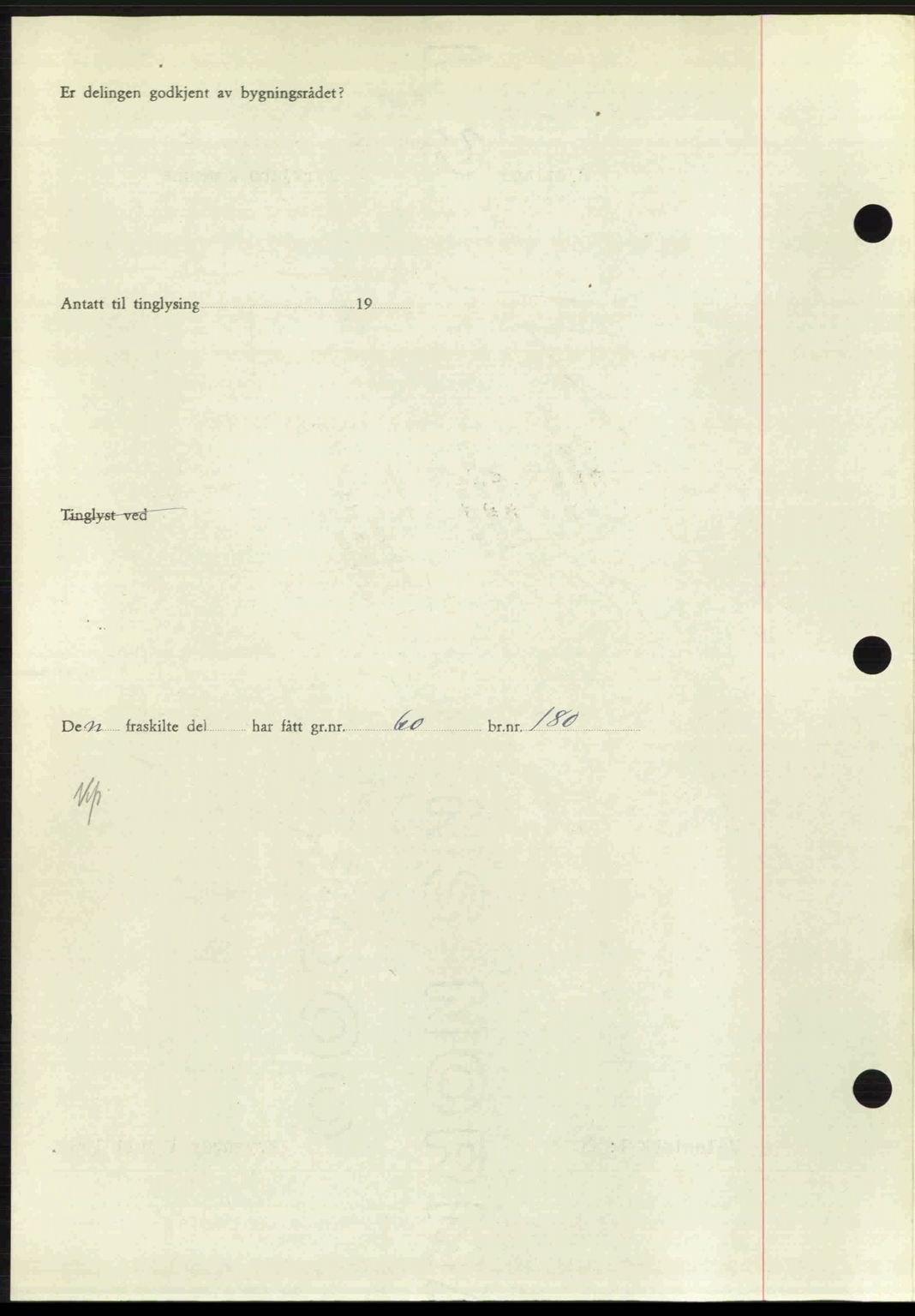 Ytre Sogn tingrett, SAB/A-2601/1/G/Gbb/L0009: Mortgage book no. A6 - A7 (B4), 1950-1950, Diary no: : 919/1950