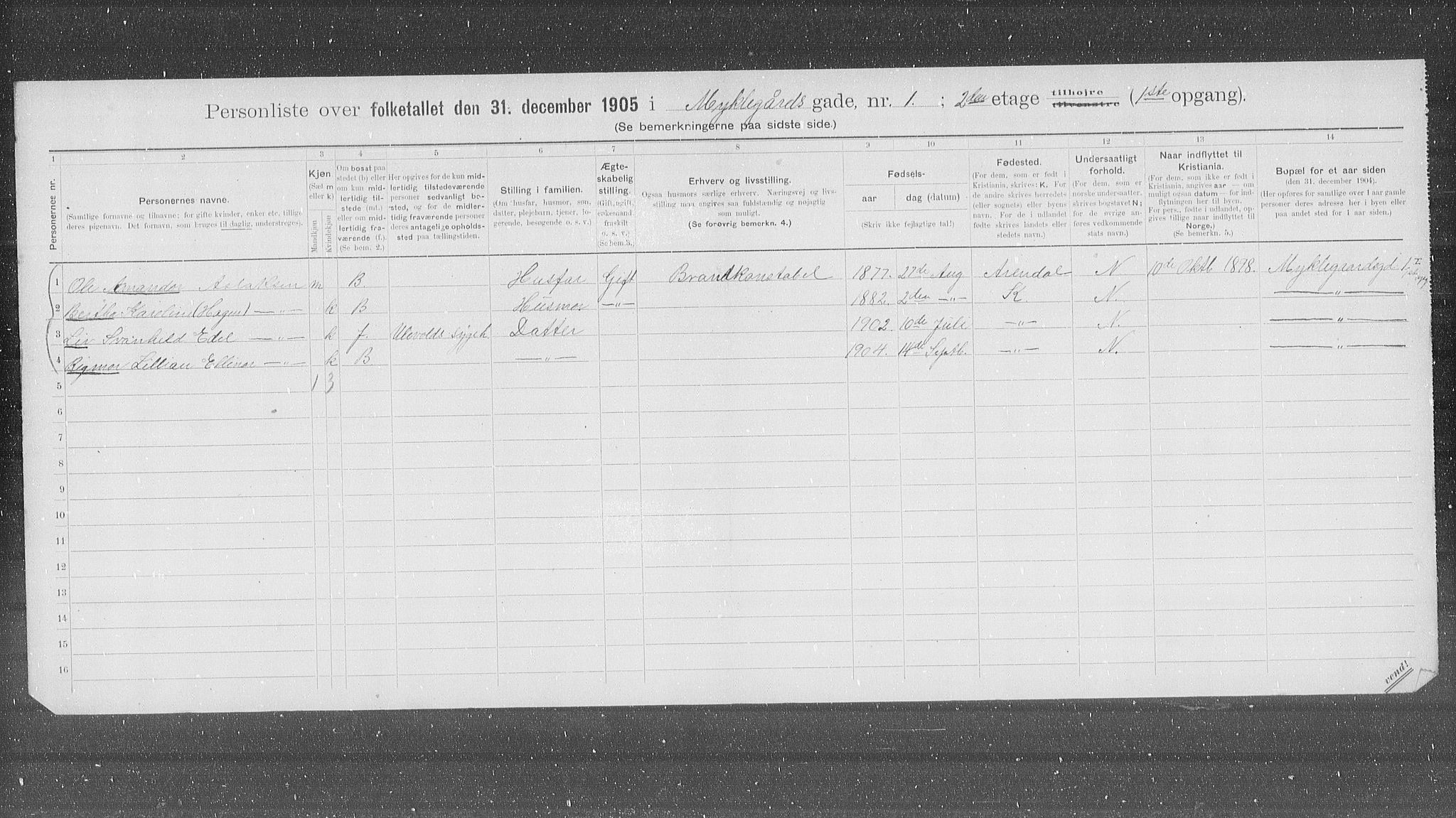 OBA, Municipal Census 1905 for Kristiania, 1905, p. 35827