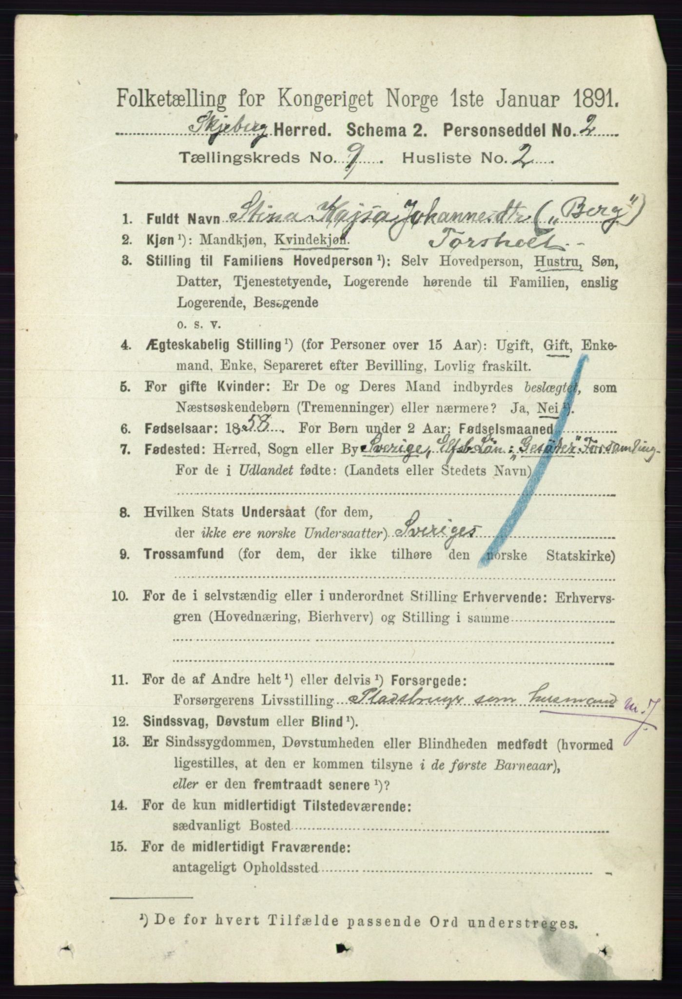 RA, 1891 census for 0115 Skjeberg, 1891, p. 4674