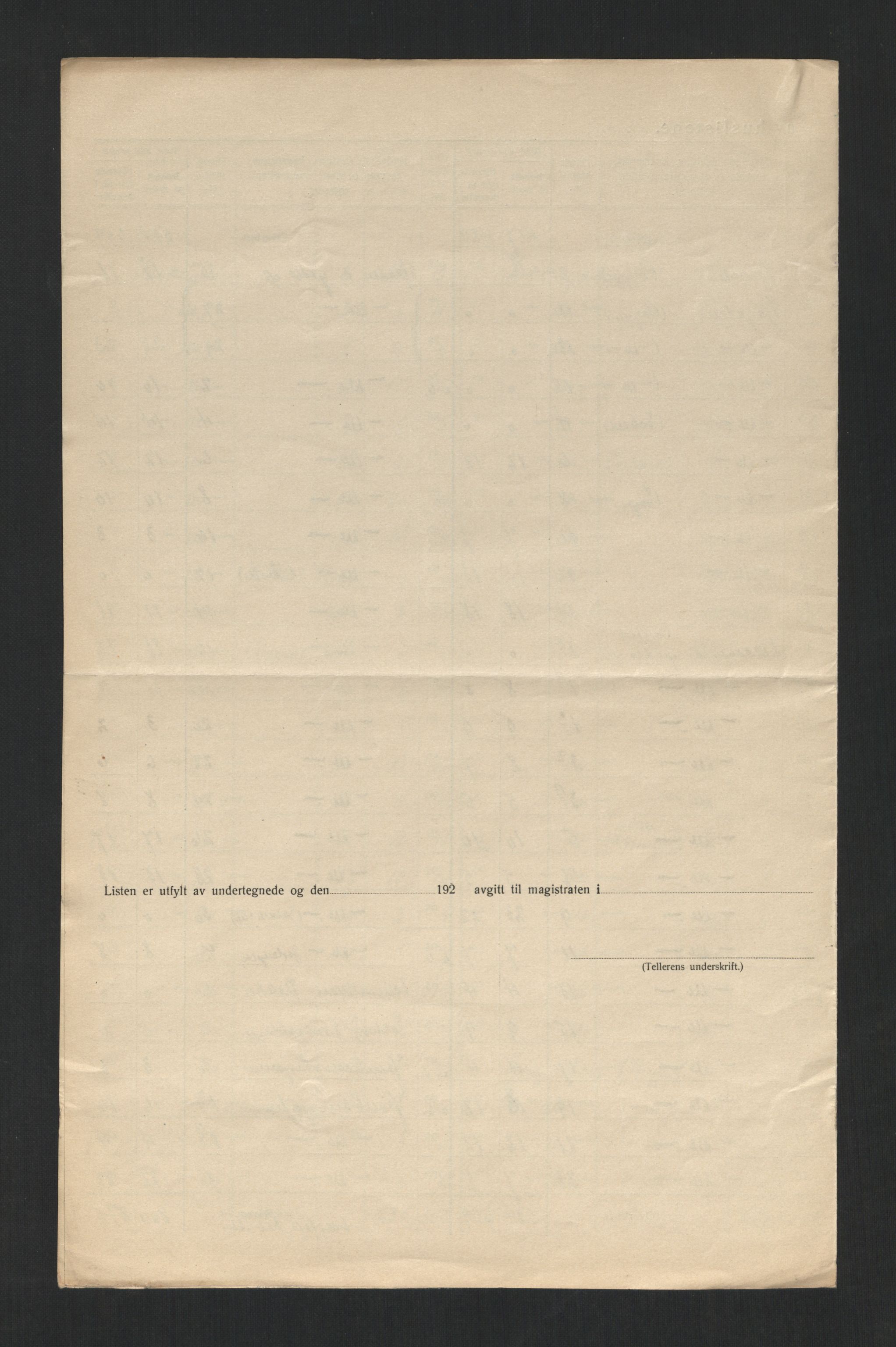 SAT, 1920 census for Levanger town, 1920, p. 12